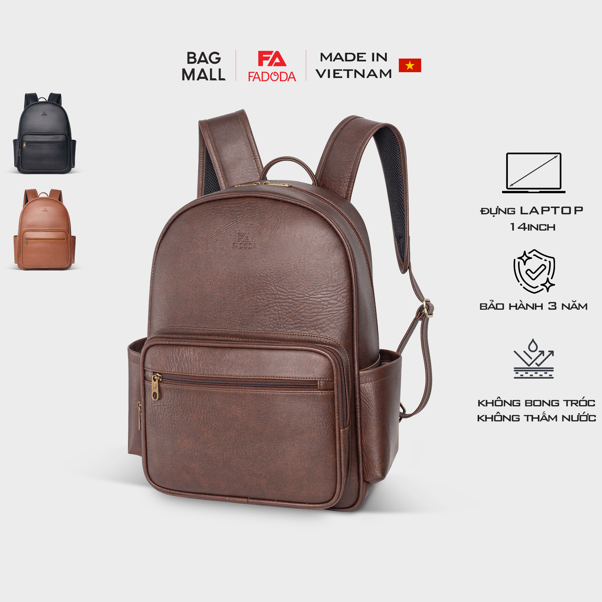 Mô tả Balo da công sở cao cấp unisex Fadoda FBA25 - 1