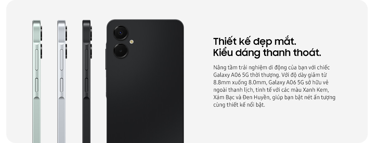 Thiết kế Samsung Galaxy A06 5G
