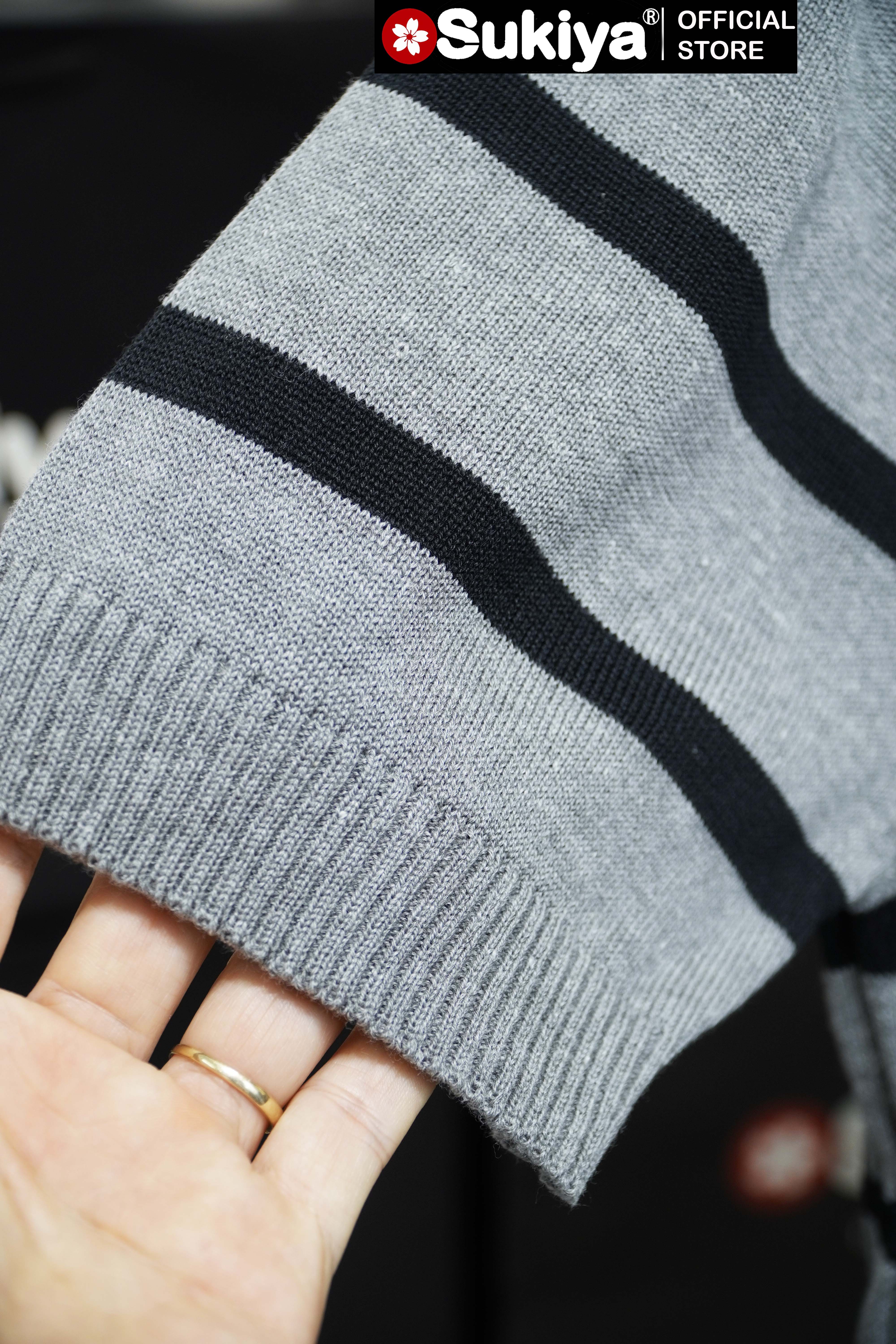 Mô tả Áo Polo Len Dệt Kim Nam SUKIYA Premium Kẻ Len Mát Cotton Thấm Mồ Hôi mùa Hè AL74 - 6