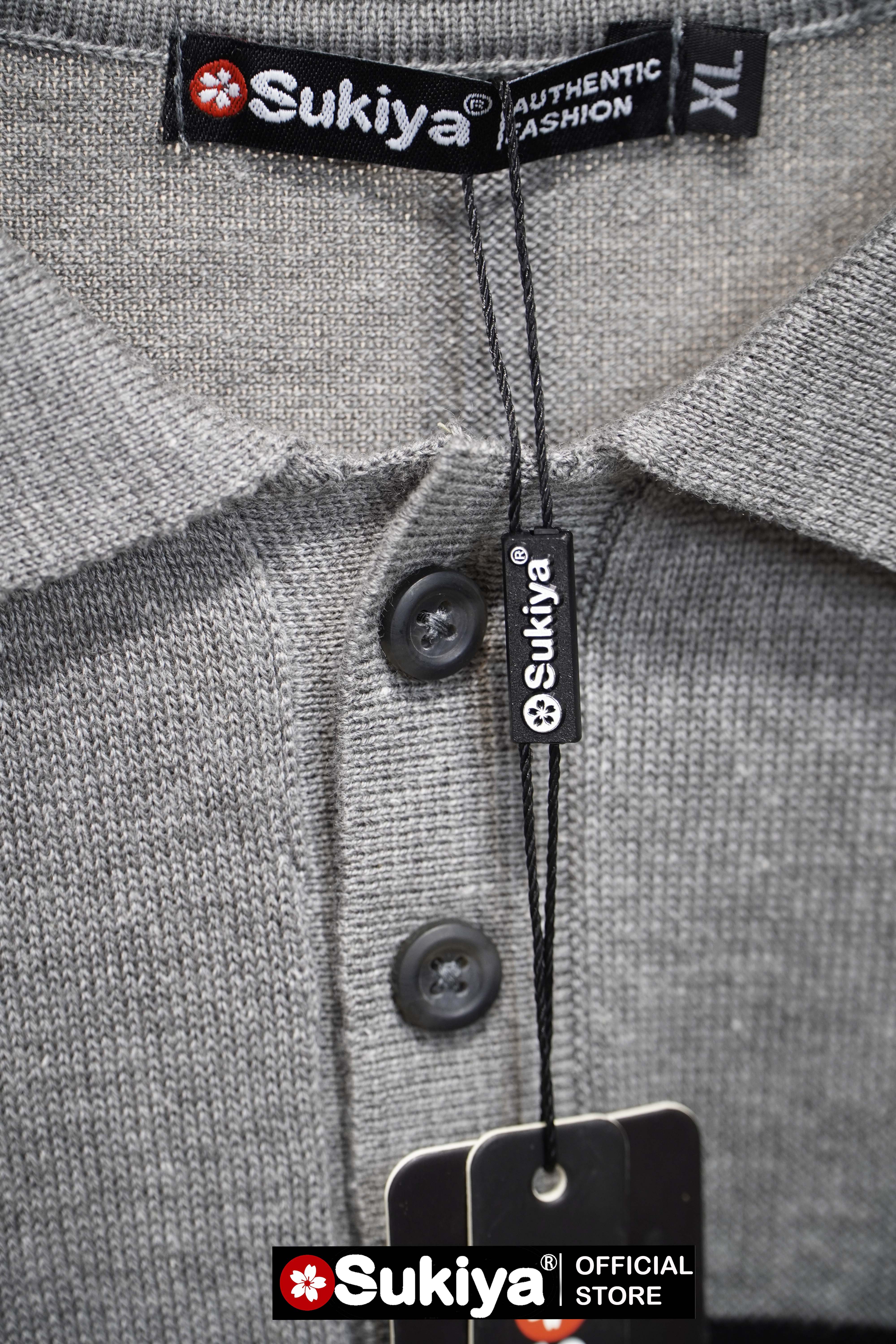 Mô tả Áo Polo Len Dệt Kim Nam SUKIYA Premium Kẻ Len Mát Cotton Thấm Mồ Hôi mùa Hè AL74 - 7