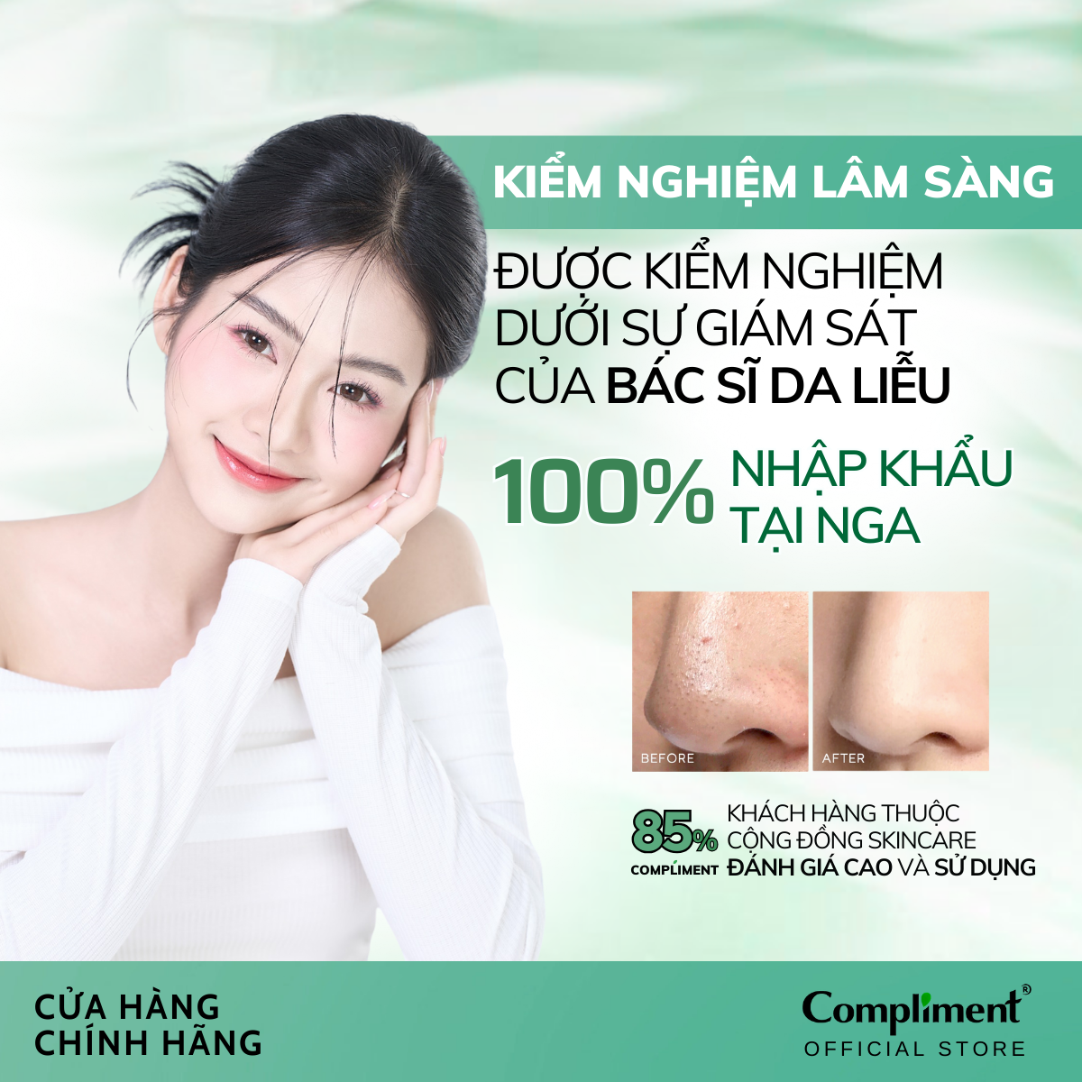 Mô tả Kem Dưỡng Azelaic Acid Compliment Giảm Dầu Mụn, Mờ Thâm, Sáng Da 35ml - 8