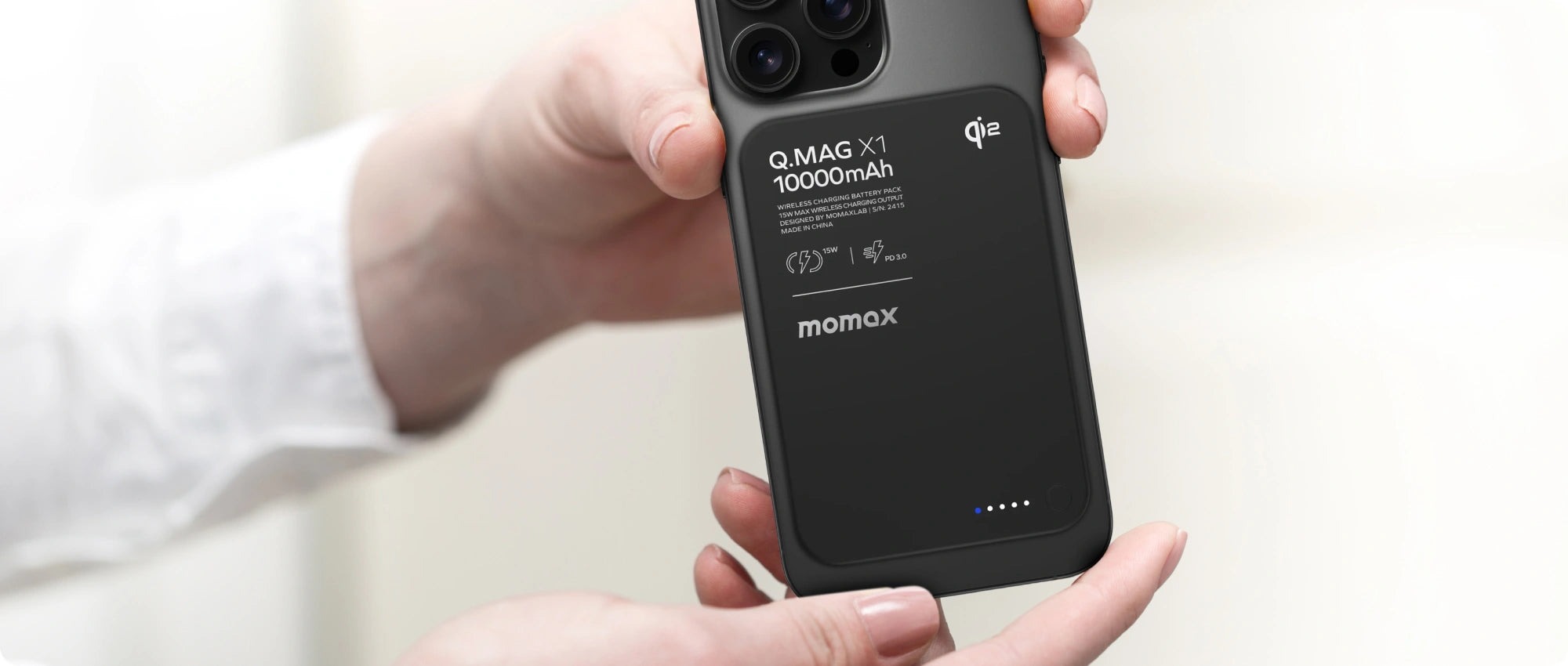 [Chứng chỉ CCC] Pin sạc dự phòng 10000mAh Qi2 không dây từ tính Momax Q ...