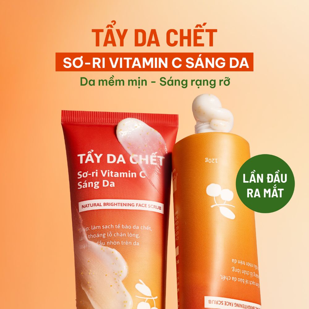 Mô tả Tẩy Tế Bào Chết Da Mặt Sơ-ri Vitamin C Làm Sạch Da Loại Bỏ Tế Bào Chết Sợi Bã Nhờn Cho Da Mềm Mại Sáng Mịn Cỏ Mềm 120g - 1