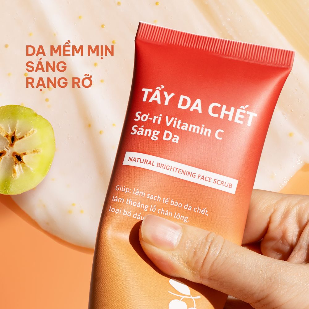 Mô tả Tẩy Tế Bào Chết Da Mặt Sơ-ri Vitamin C Làm Sạch Da Loại Bỏ Tế Bào Chết Sợi Bã Nhờn Cho Da Mềm Mại Sáng Mịn Cỏ Mềm 120g - 5
