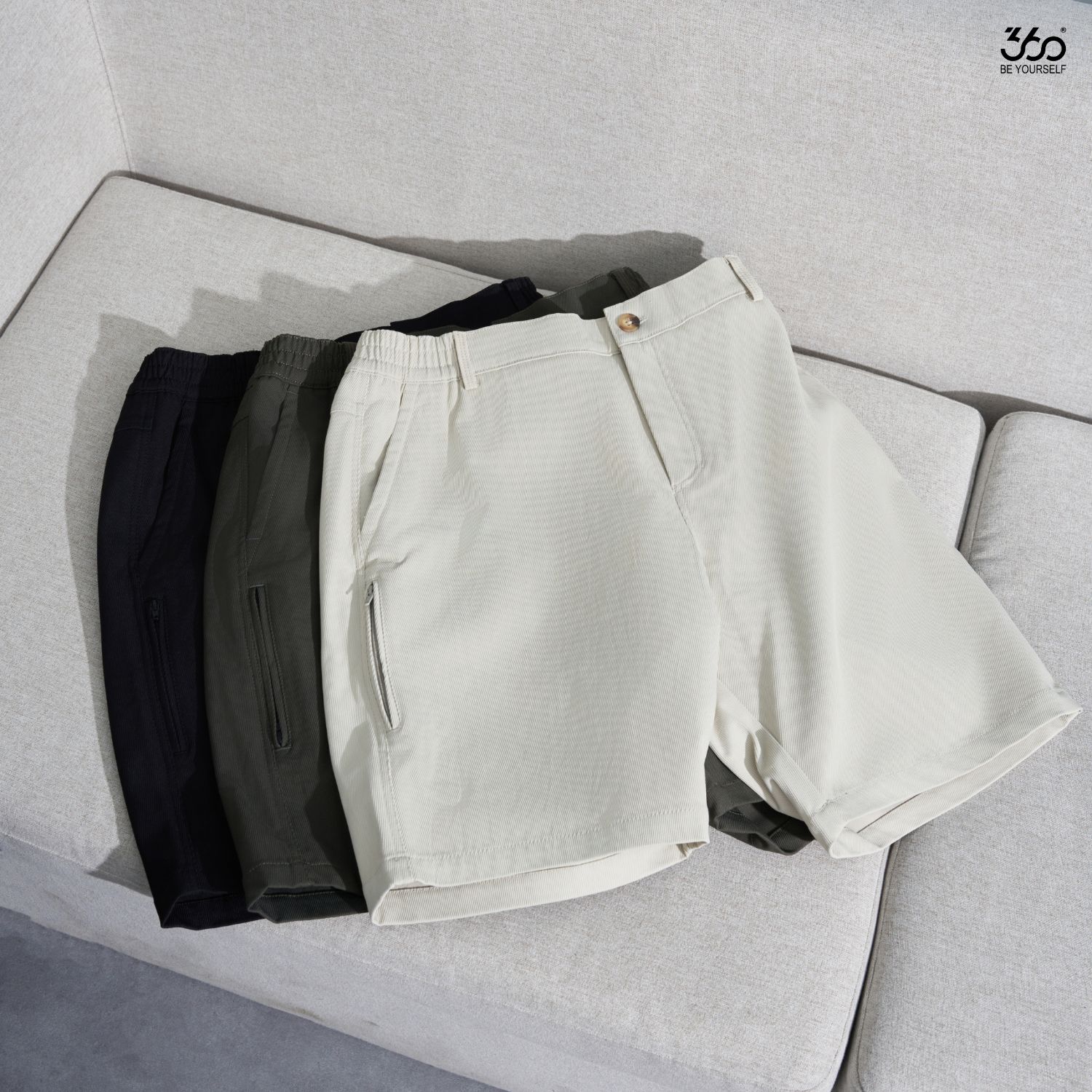 Mô tả Quần short kaki nam thương hiệu 360 Boutique quần short nam cao cấp đứng form - QSKTK604 - 1
