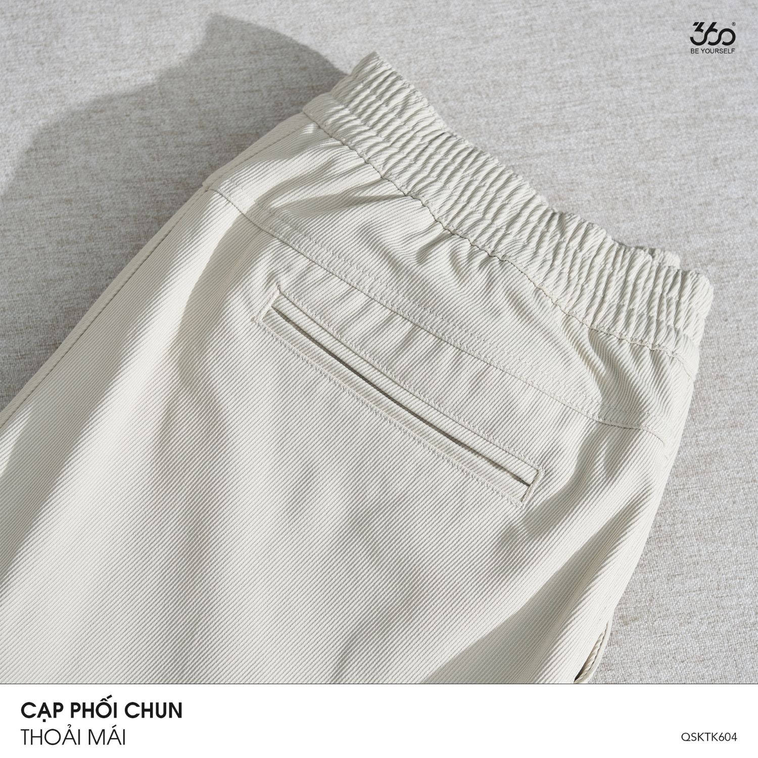 Mô tả Quần short kaki nam thương hiệu 360 Boutique quần short nam cao cấp đứng form - QSKTK604 - 3