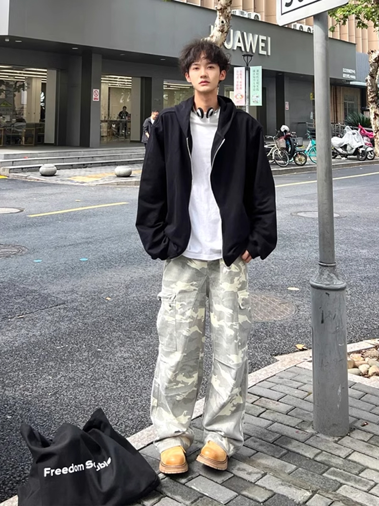 Áo Hoodie Zip Nam Nữ WIZZY Nỉ 2 Da Chống Nắng 2 Lớp Form Rộng Double ...