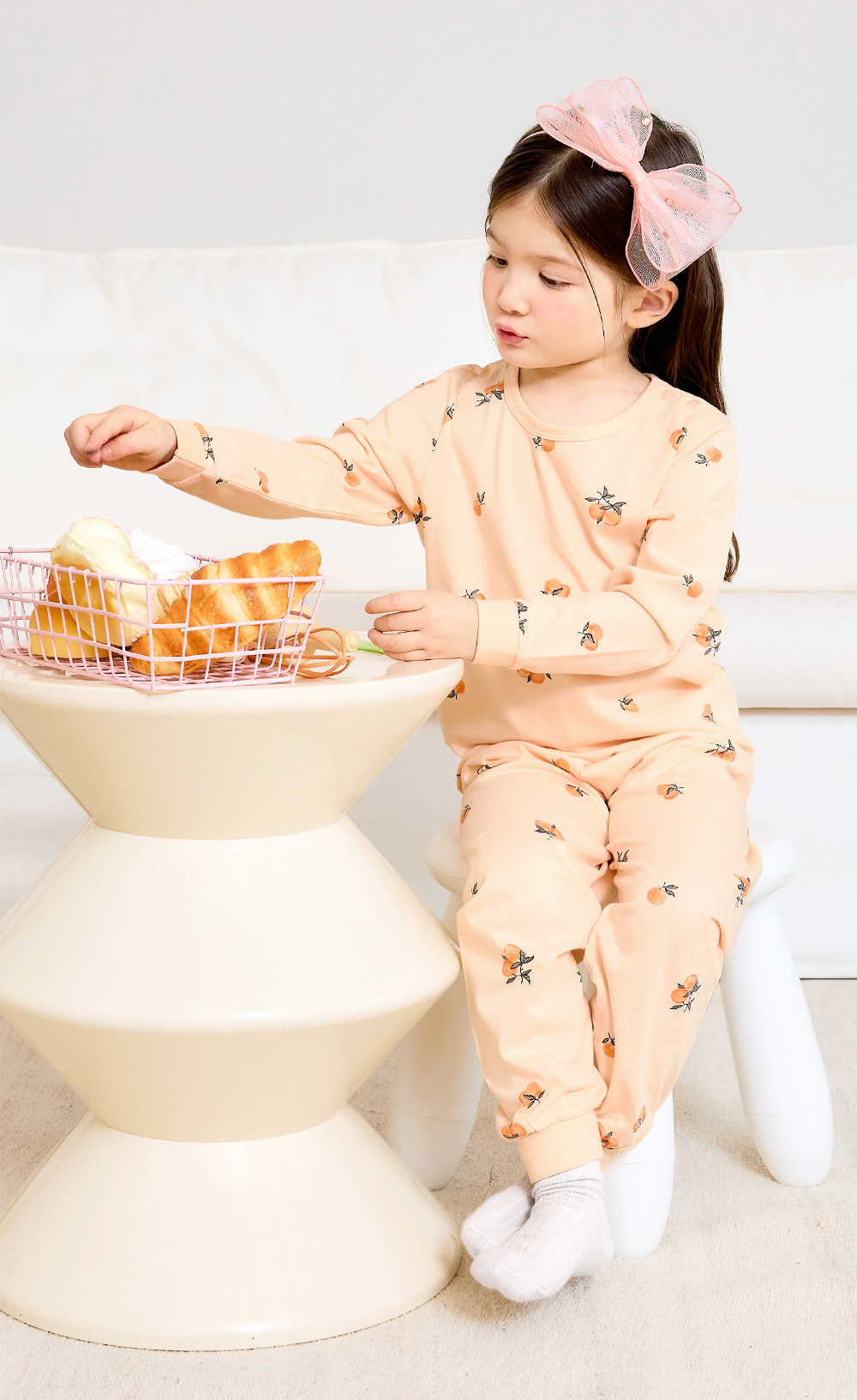 Mô tả Đồ bộ tay dài quần áo thun cotton mịn dáng rộng mặc nhà mùa hè cho bé gái  và bé trai Unifriend Hàn Quốc U2023-43 - 6