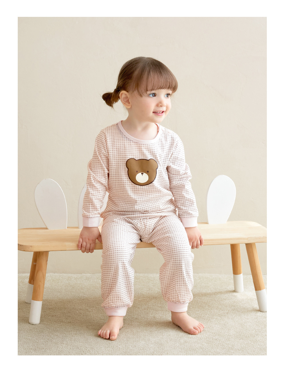 Mô tả Đồ bộ tay dài quần áo thun cotton mịn dáng rộng mặc nhà mùa hè cho bé gái  và bé trai Unifriend Hàn Quốc U2023-43 - 11