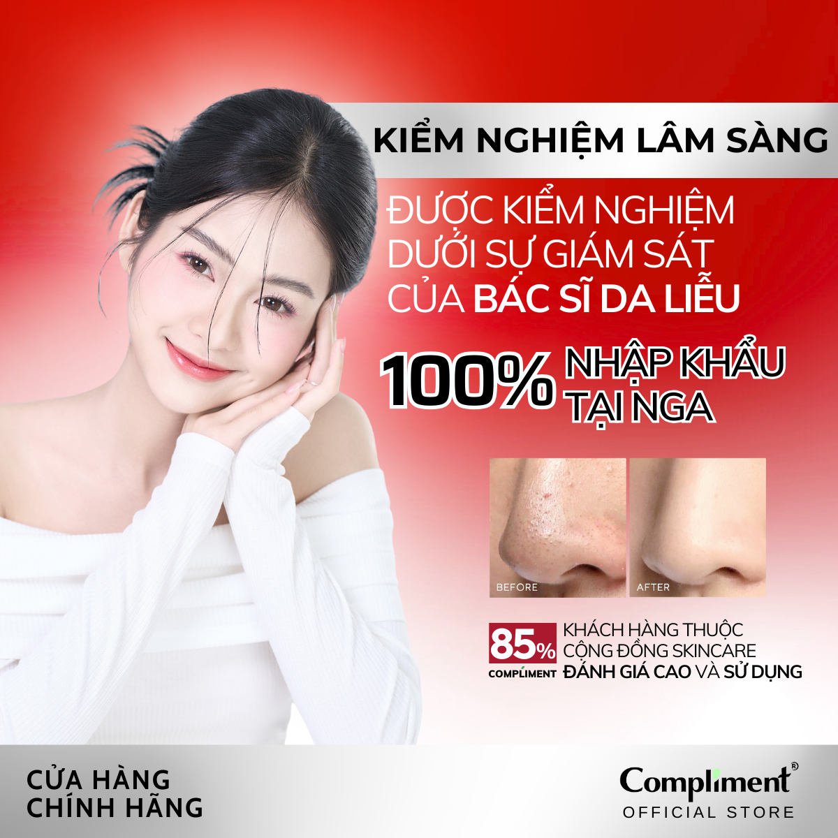 Mô tả Serum Compliment AHA 30% BHA 2%, Tẩy Tế Bào Chết Làm Sạch Sâu, Tái Tạo Da, Giảm Dầu Mụn 27ml - 8