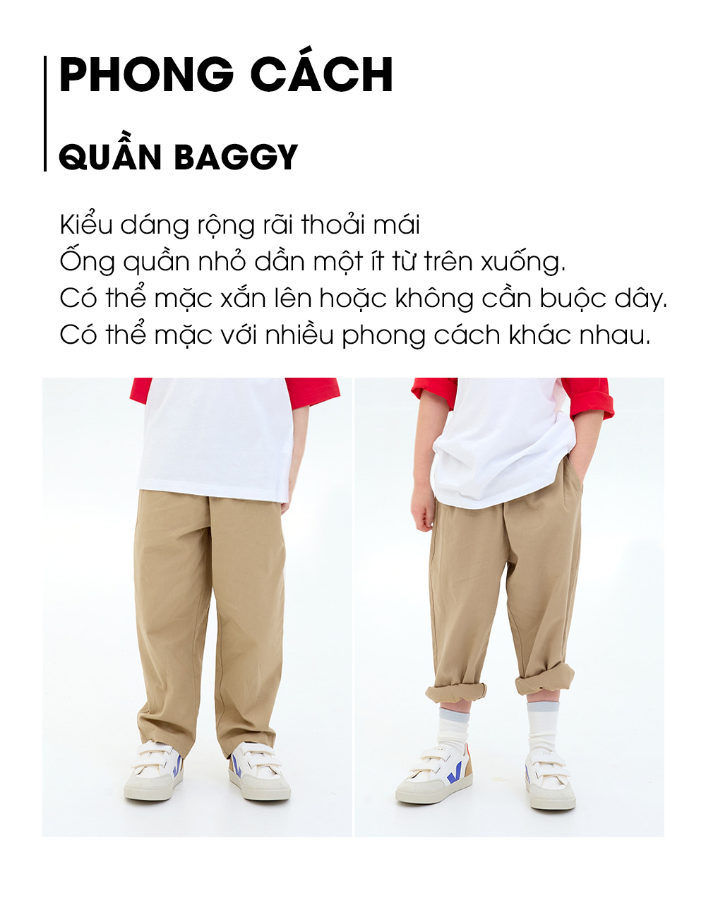 Mô tả Quần Baggi dài dáng suông vải cotton mềm mịn bé trai và bé gái Unifriend Hàn Quốc U9501. Size đại 2,3,4,5, 6, 8, 10 tuổi - 4