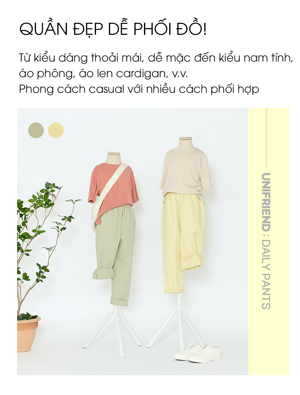 Mô tả Quần Baggi dài dáng suông vải cotton mềm mịn bé trai và bé gái Unifriend Hàn Quốc U9501. Size đại 2,3,4,5, 6, 8, 10 tuổi - 5