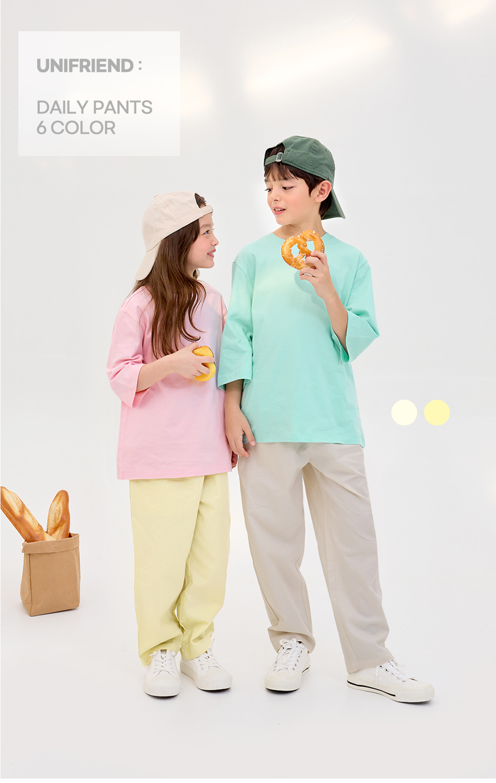 Mô tả Quần Baggi dài dáng suông vải cotton mềm mịn bé trai và bé gái Unifriend Hàn Quốc U9501. Size đại 2,3,4,5, 6, 8, 10 tuổi - 10