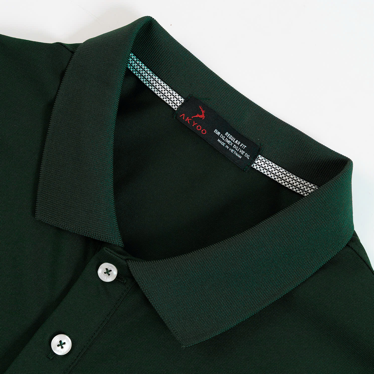 Mô tả Áo POLO Nam Bigsize 80-140KG AKYOO Cao Cấp Cotton Co Giãn, Thâm Hút Mồ Hôi- PL XANH GHI - 5