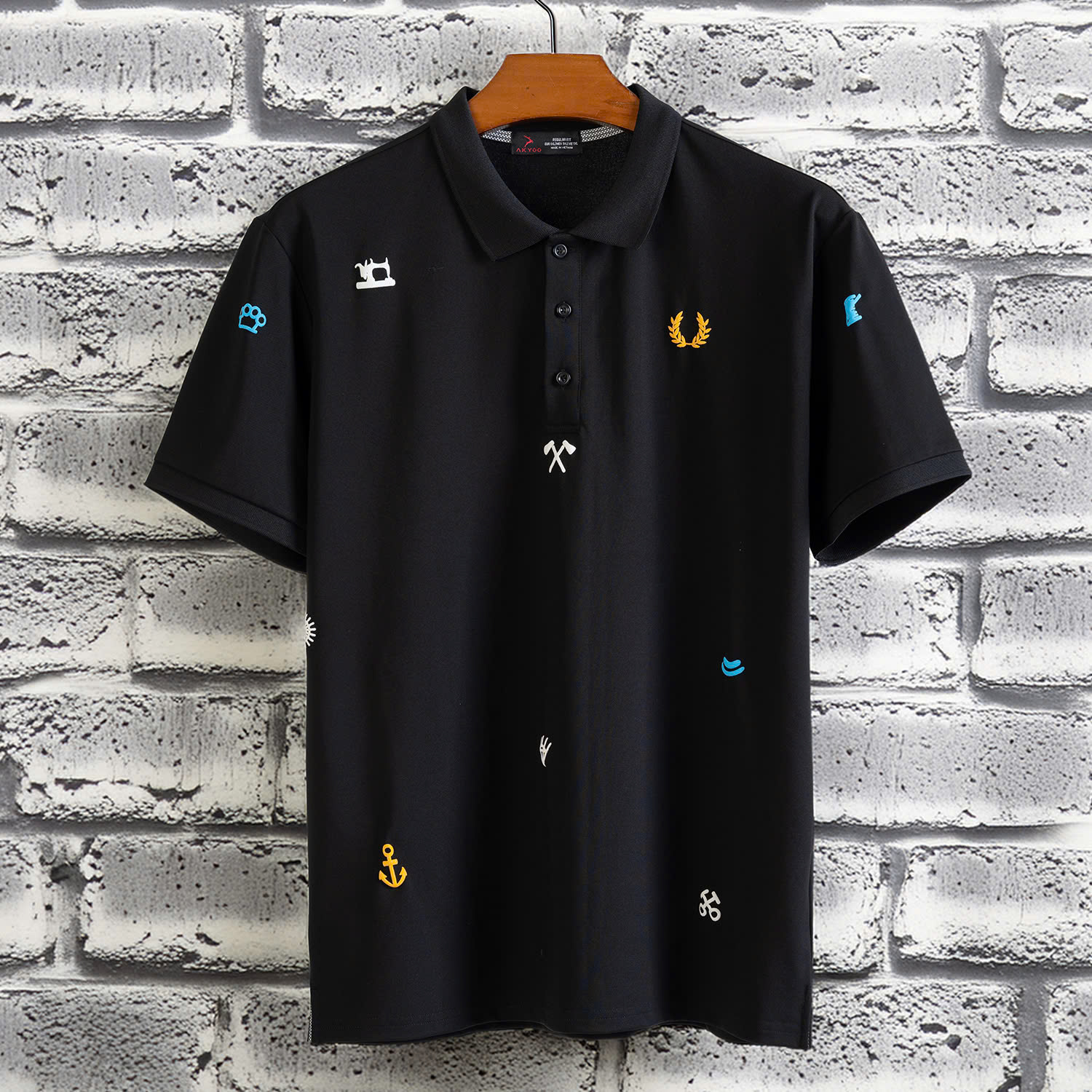Mô tả Áo POLO Nam Bigsize 80-140KG AKYOO Cao Cấp Cotton Co Giãn, Thâm Hút Mồ Hôi, Áo Polo Ngoại Cỡ - PL DEN HINH - 2