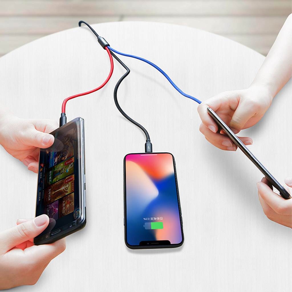 Mô tả Cáp Sạc 3 trong 1 CHÍNH HÃNG Baseus Dây Dù 1.2M Tiện Lợi Dành Cho Điện Thoại Ip-SamSung-Oppo-Xiaomi - 2