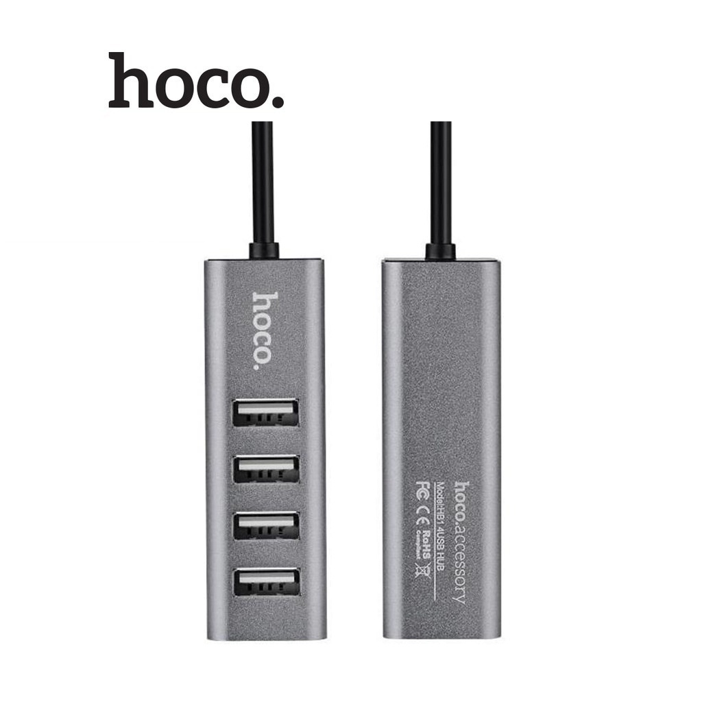 Mô tả HUB 4 cổng USB Hoco HB1 tương thích cao chất liệu vỏ hợp kim nhôm cao cấp - 1