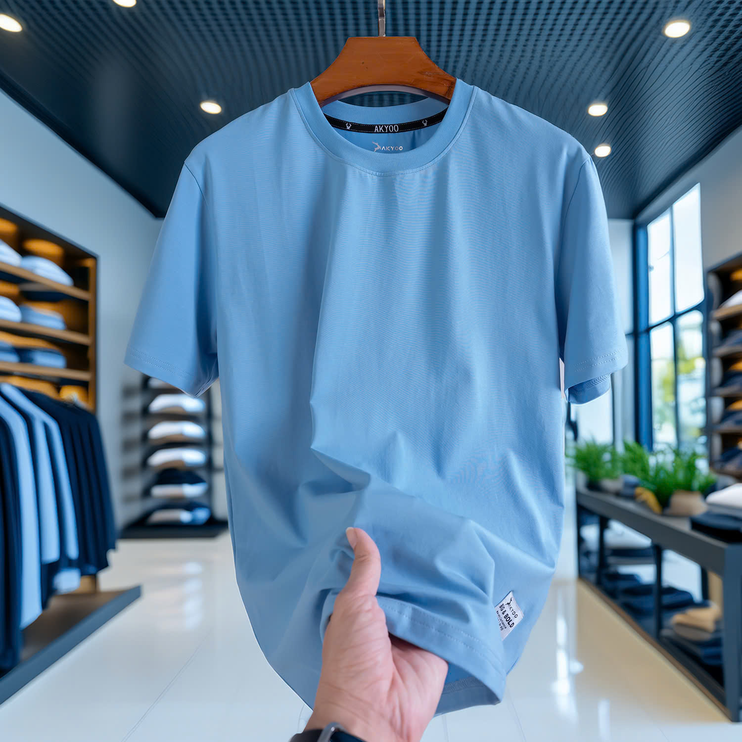 Mô tả Áo Thun Nam Bigsize 80-140kg AKYOO Cao Cấp, Chất Liệu Cotton Co Giãn, Thoáng Mát - AT TRON - 8
