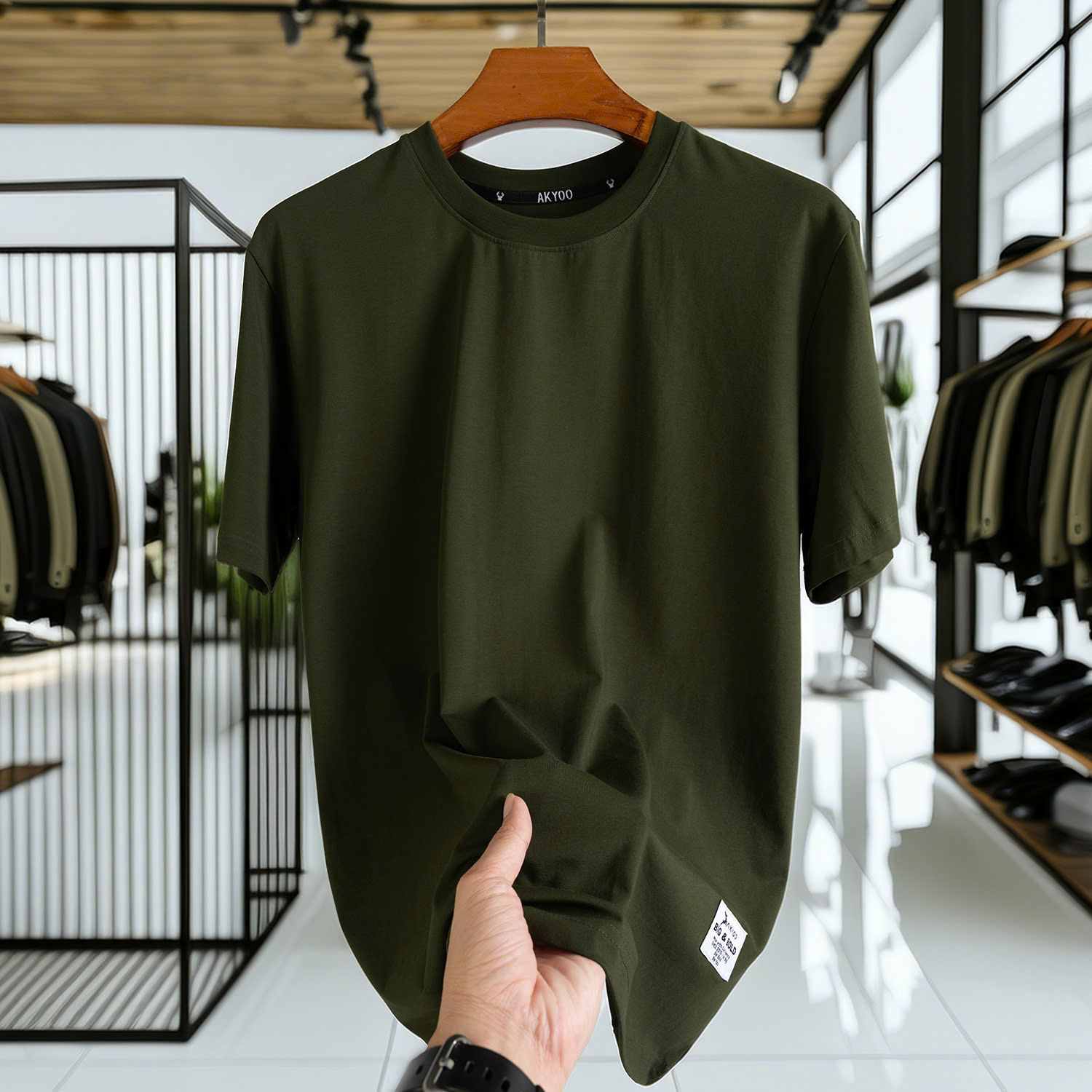 Mô tả Áo Thun Nam Bigsize 80-140kg AKYOO Cao Cấp, Chất Liệu Cotton Co Giãn, Thoáng Mát - AT TRON - 10