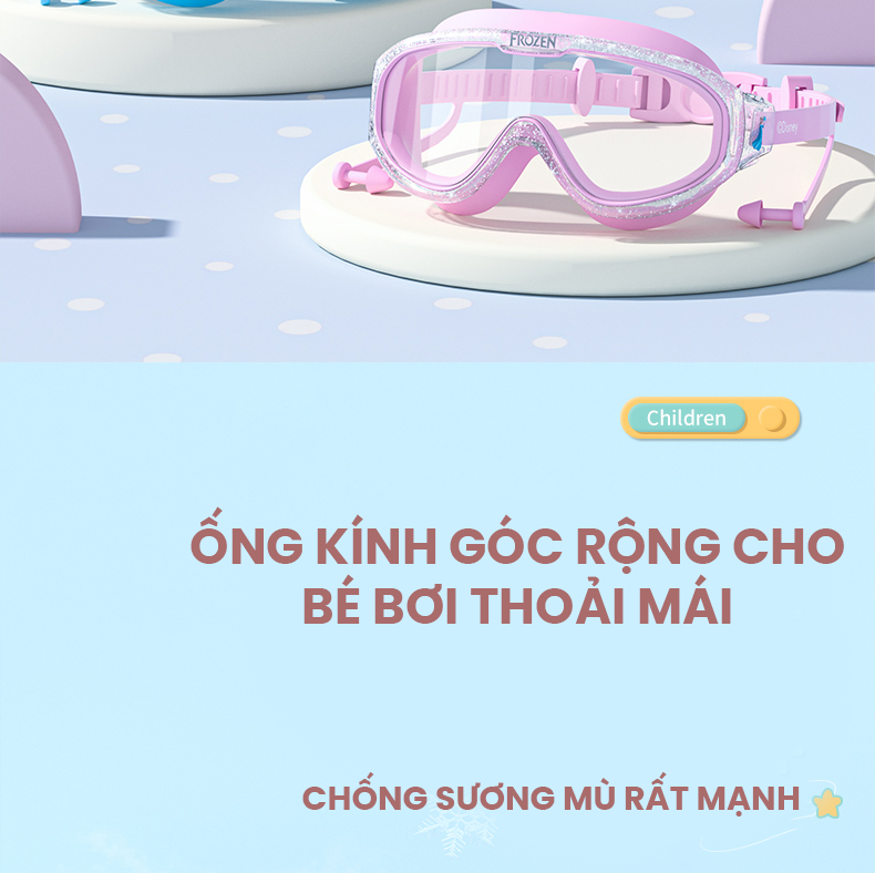 Mô tả Kính bơi cho bé kèm mũ bơi 1989KIDS Kính bơi trẻ em cao cấp Combo mũ bơi,nút bịt tai,mắt kính chống mờ hơi nước YOUYOU - 3