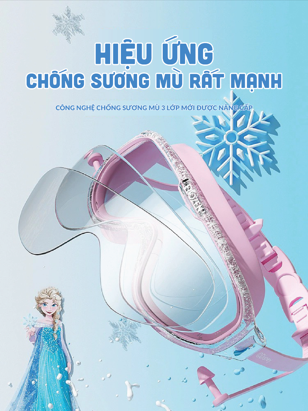 Mô tả Kính bơi cho bé kèm mũ bơi 1989KIDS Kính bơi trẻ em cao cấp Combo mũ bơi,nút bịt tai,mắt kính chống mờ hơi nước YOUYOU - 7