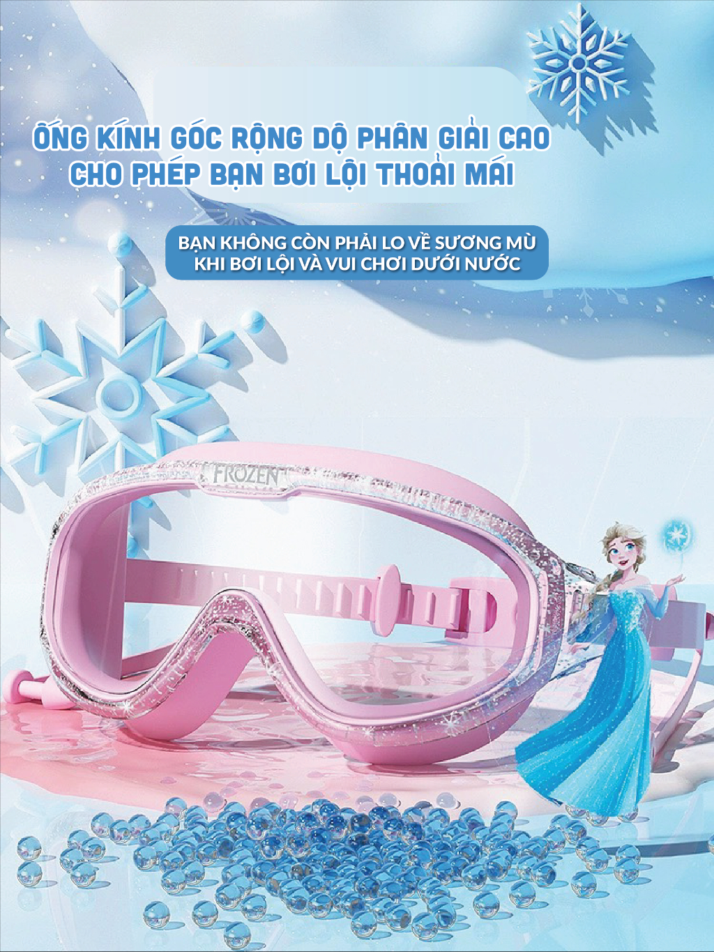 Mô tả Kính bơi cho bé kèm mũ bơi 1989KIDS Kính bơi trẻ em cao cấp Combo mũ bơi,nút bịt tai,mắt kính chống mờ hơi nước YOUYOU - 9