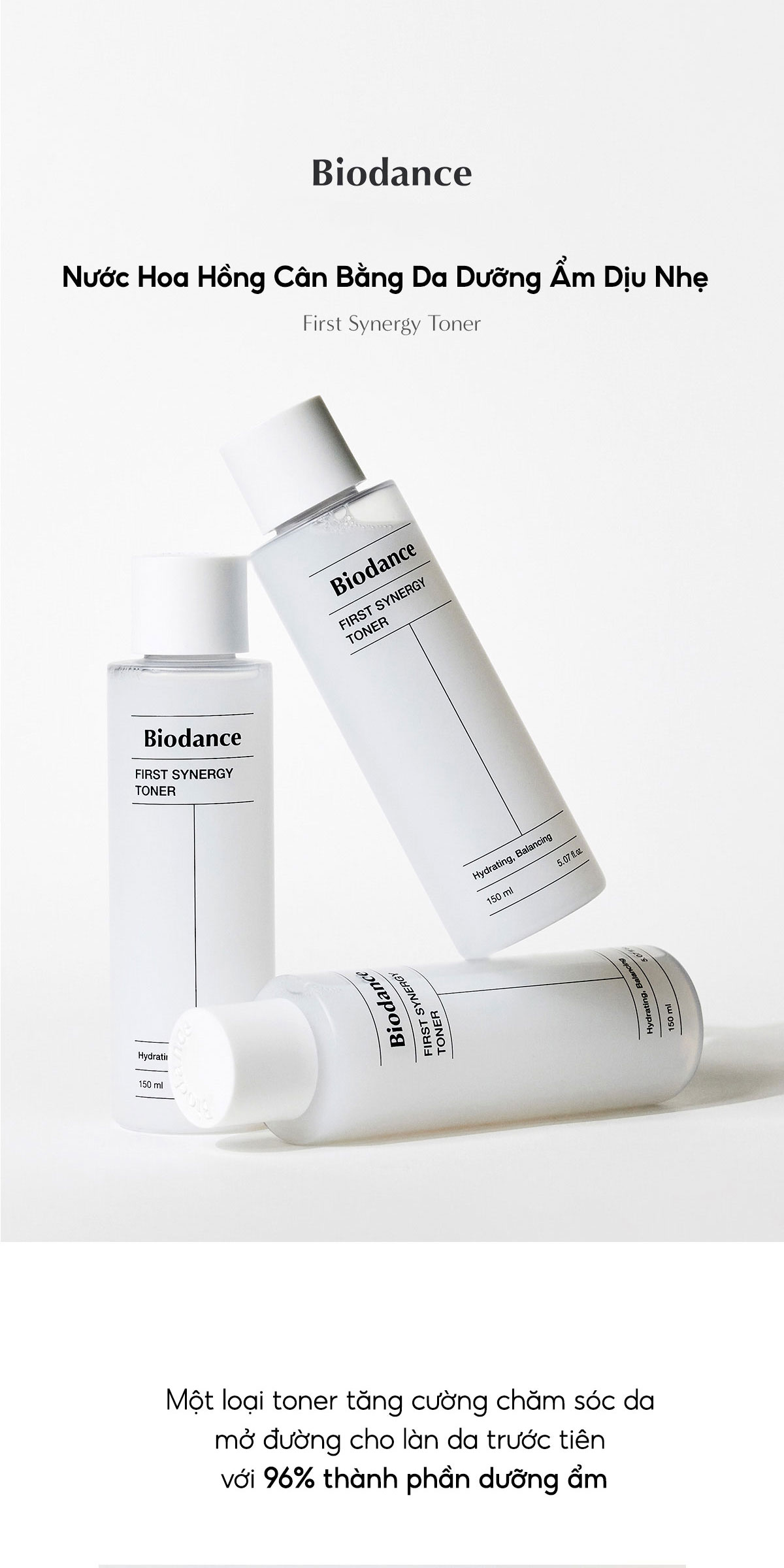 Mô tả BIODANCE Nước Hoa Hồng Cân Bằng pH Dưỡng Ẩm Dịu Nhẹ Cho Da First Synergy Toner 150ml - 1