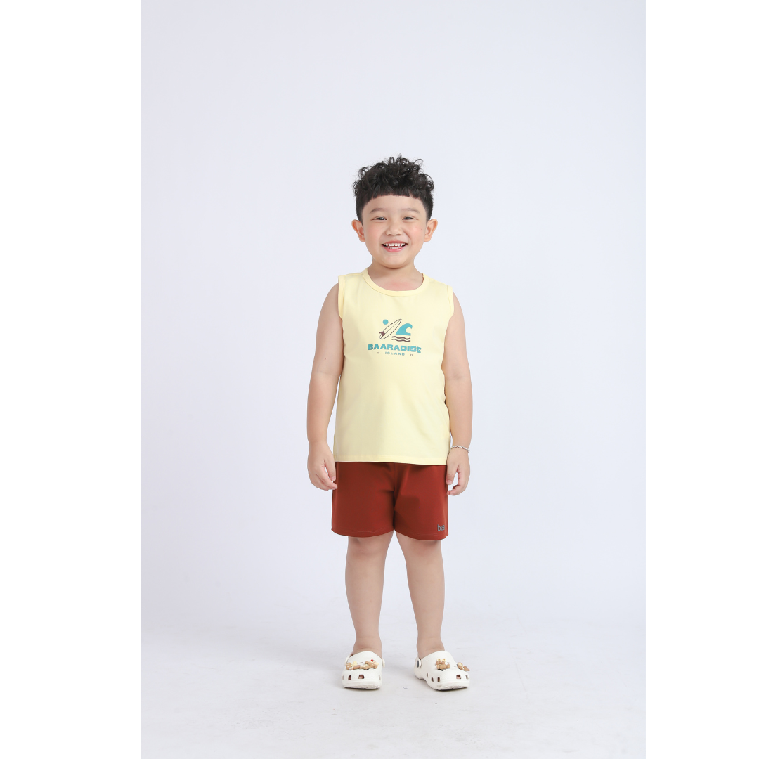 Mô tả Đồ Bộ Bé Trai Ba Lỗ Sát Nách Thun Cotton Họa Tiết Khủng Long (1-10 Tuổi) BaaBaby - B-BC-DB10C - 2