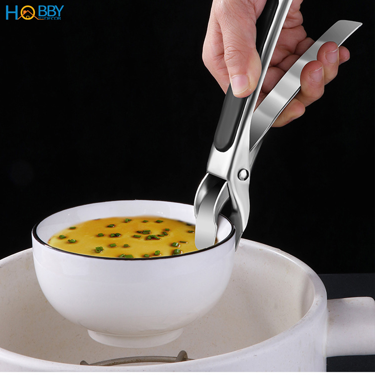 Mô tả Kẹp bát đĩa nhà bếp chống nóng tay cầm inox 304 Hobby home decor KI4 - 1