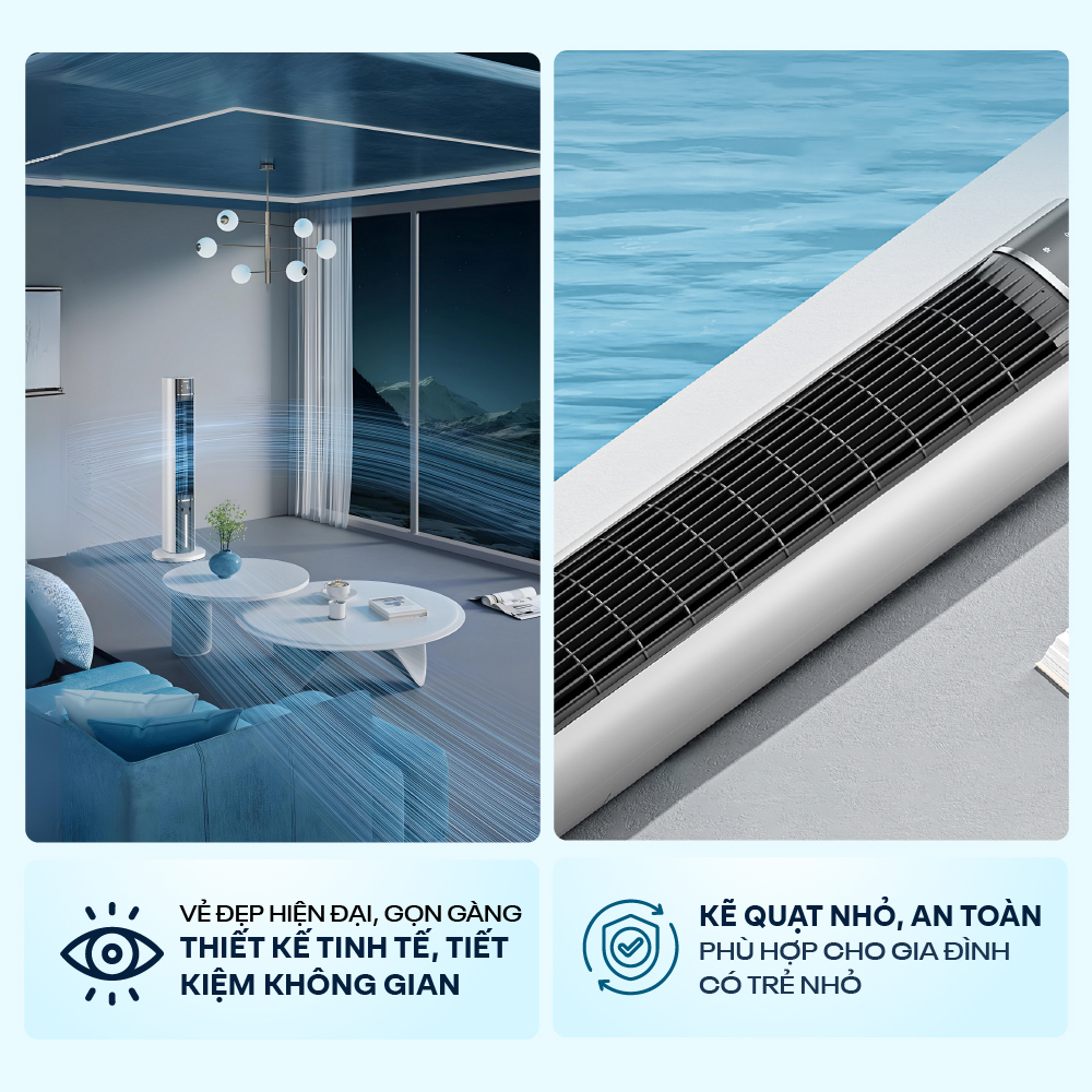 Mô tả Quạt tháp điều hoà cao cấp Fujihome AC-18LM thiết kế hiện đại, nhỏ gọn, 3 cấp độ gió, động cơ bền bỉ - 8