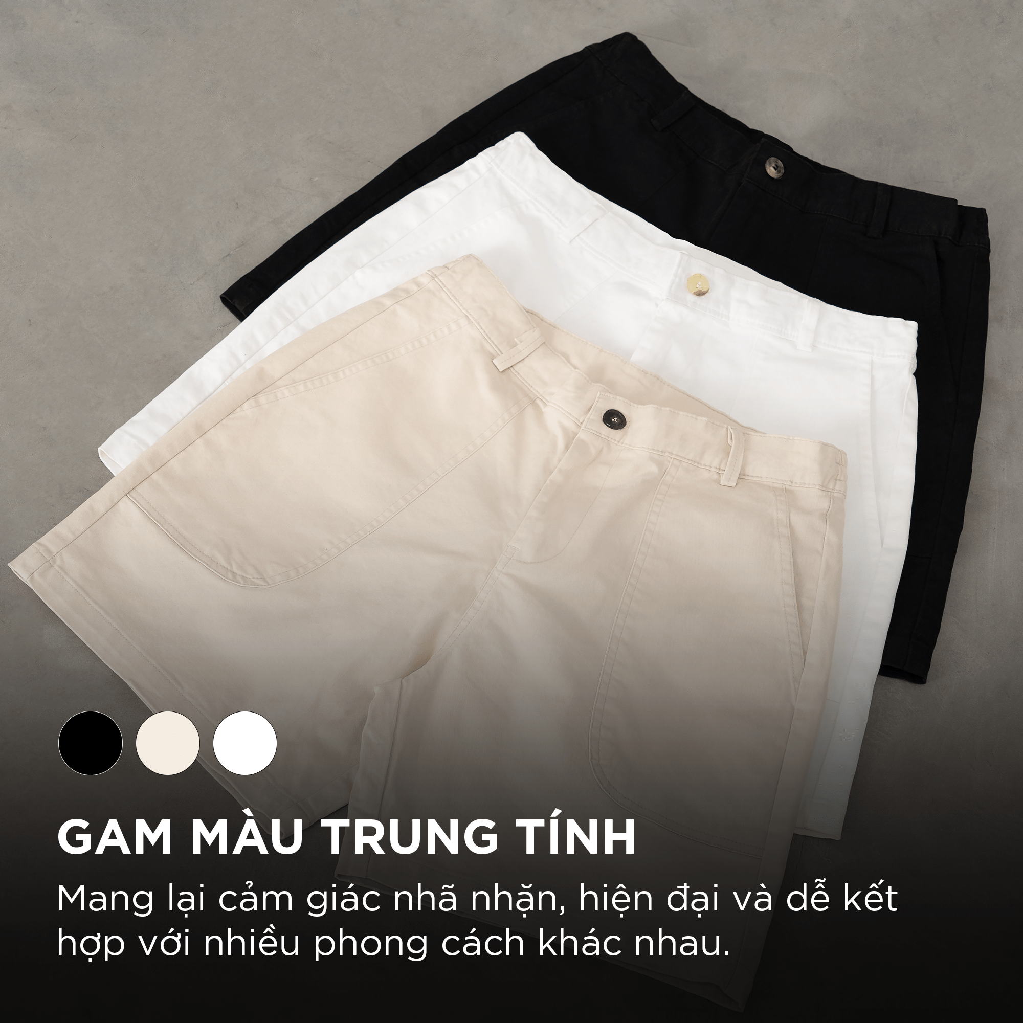Mô tả Quần short nam KAKI phom rộng CAPMAN CLUB, quần đùi trên gối lưng đai thun co giãn, trẻ trung - 7