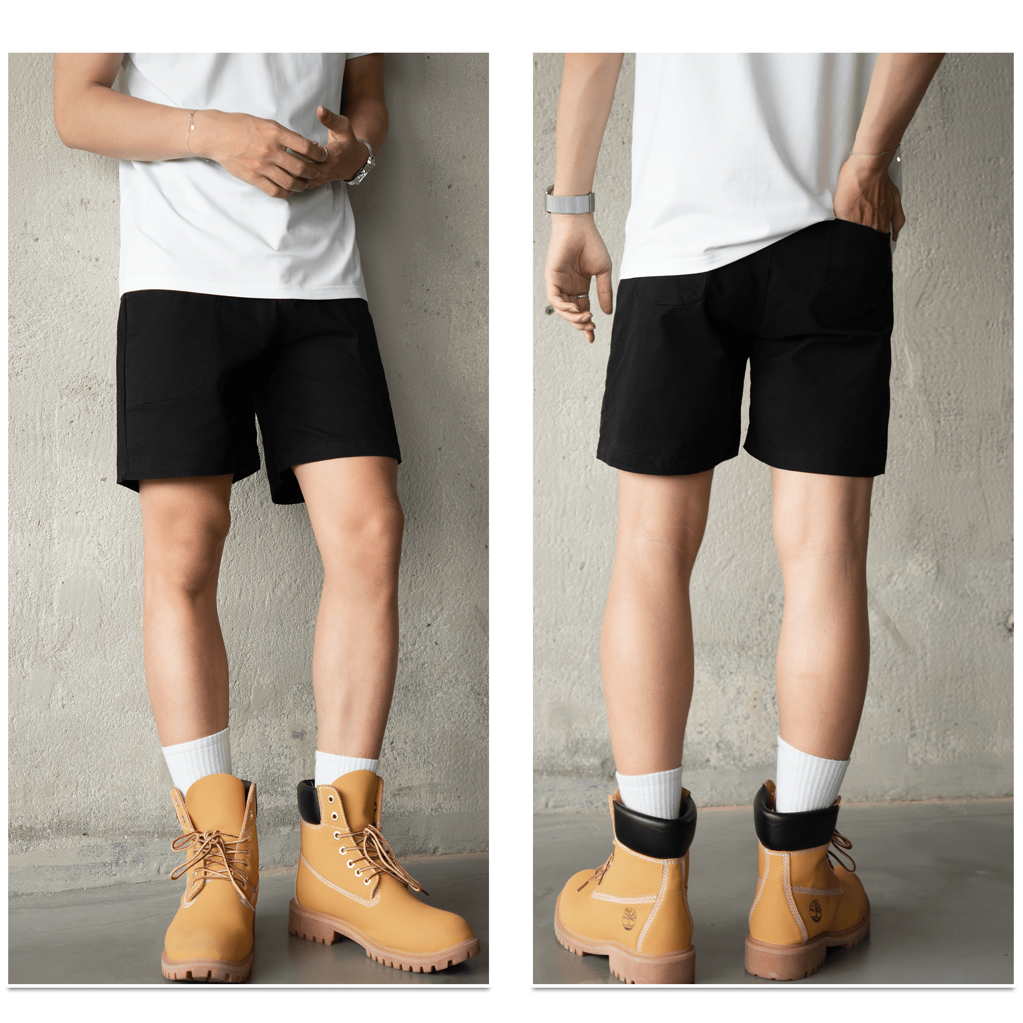 Mô tả Quần short nam KAKI phom rộng CAPMAN CLUB, quần đùi trên gối lưng đai thun co giãn, trẻ trung - 9