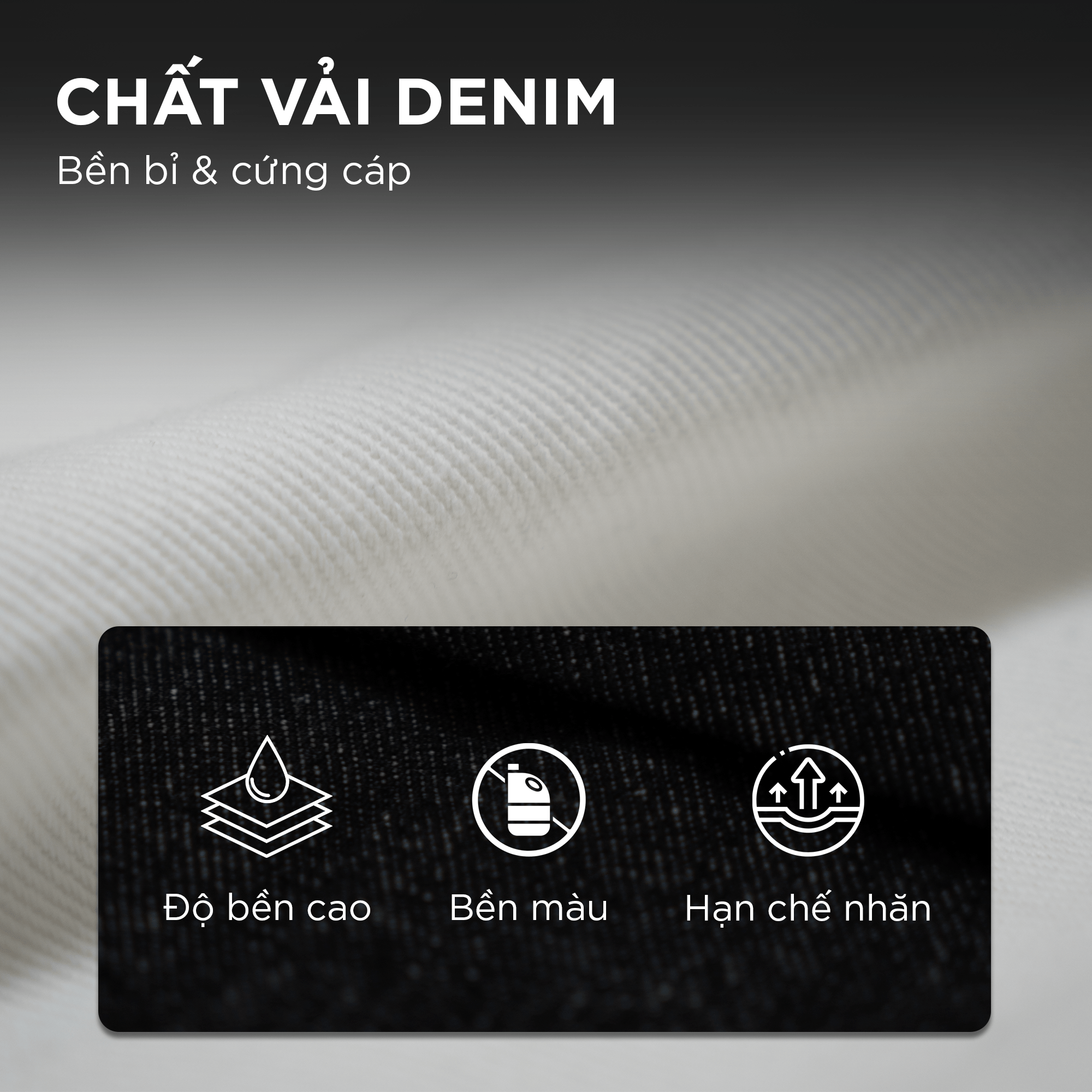 Quần jeans nam túi hộp ống rộng CAPMAN CLUB