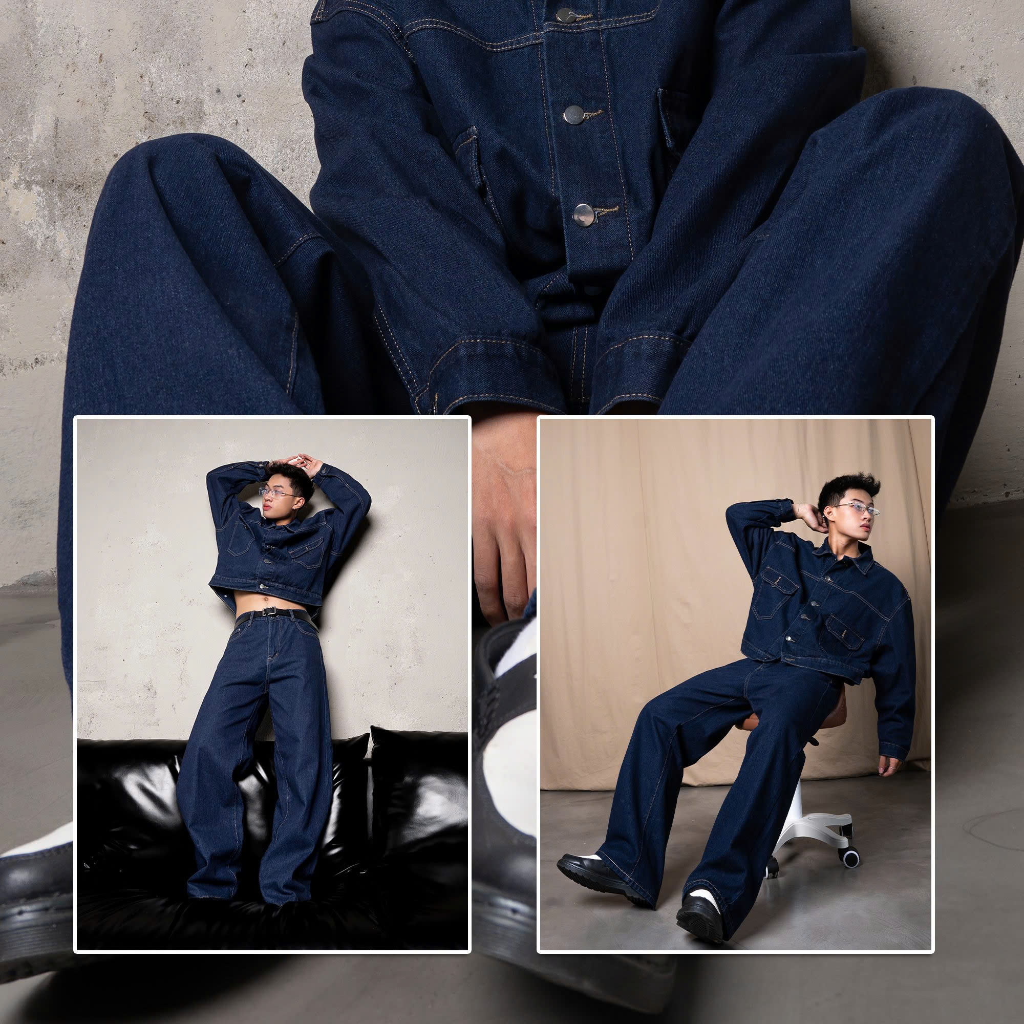 Mô tả Quần dài jean nam EXTRA ống rộng CAPMAN CLUB, phom rộng trẻ trung - thoải mái - 3