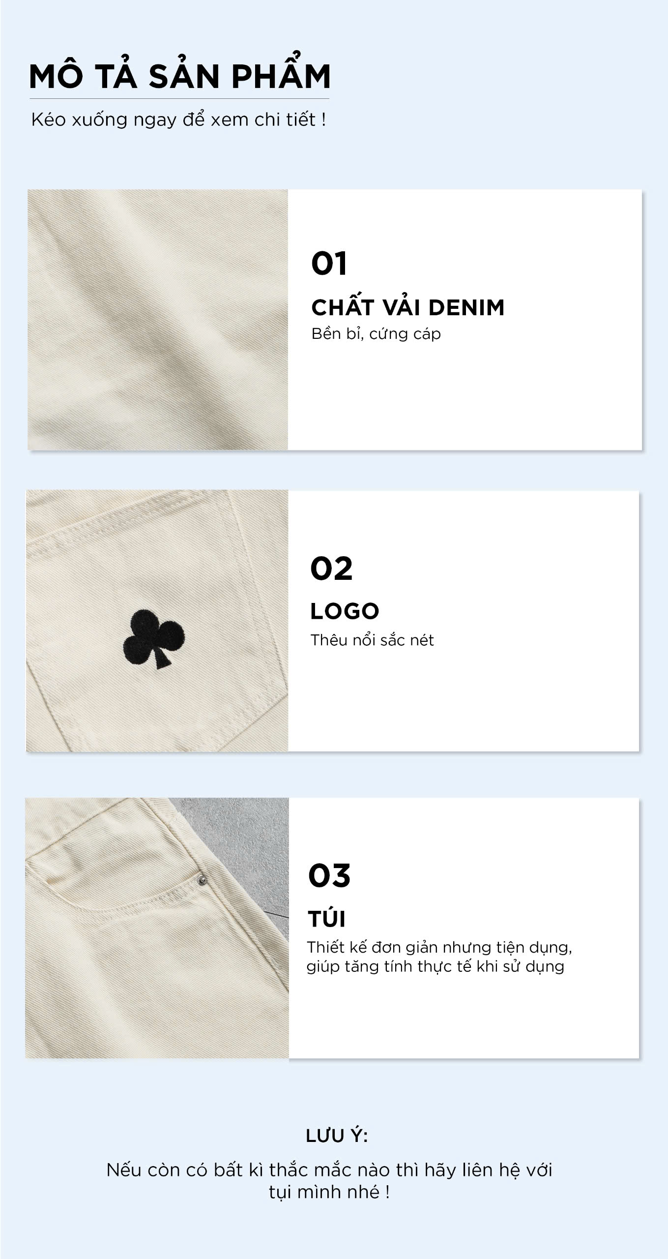 Chi tiết quần short jean CAPMAN POKER