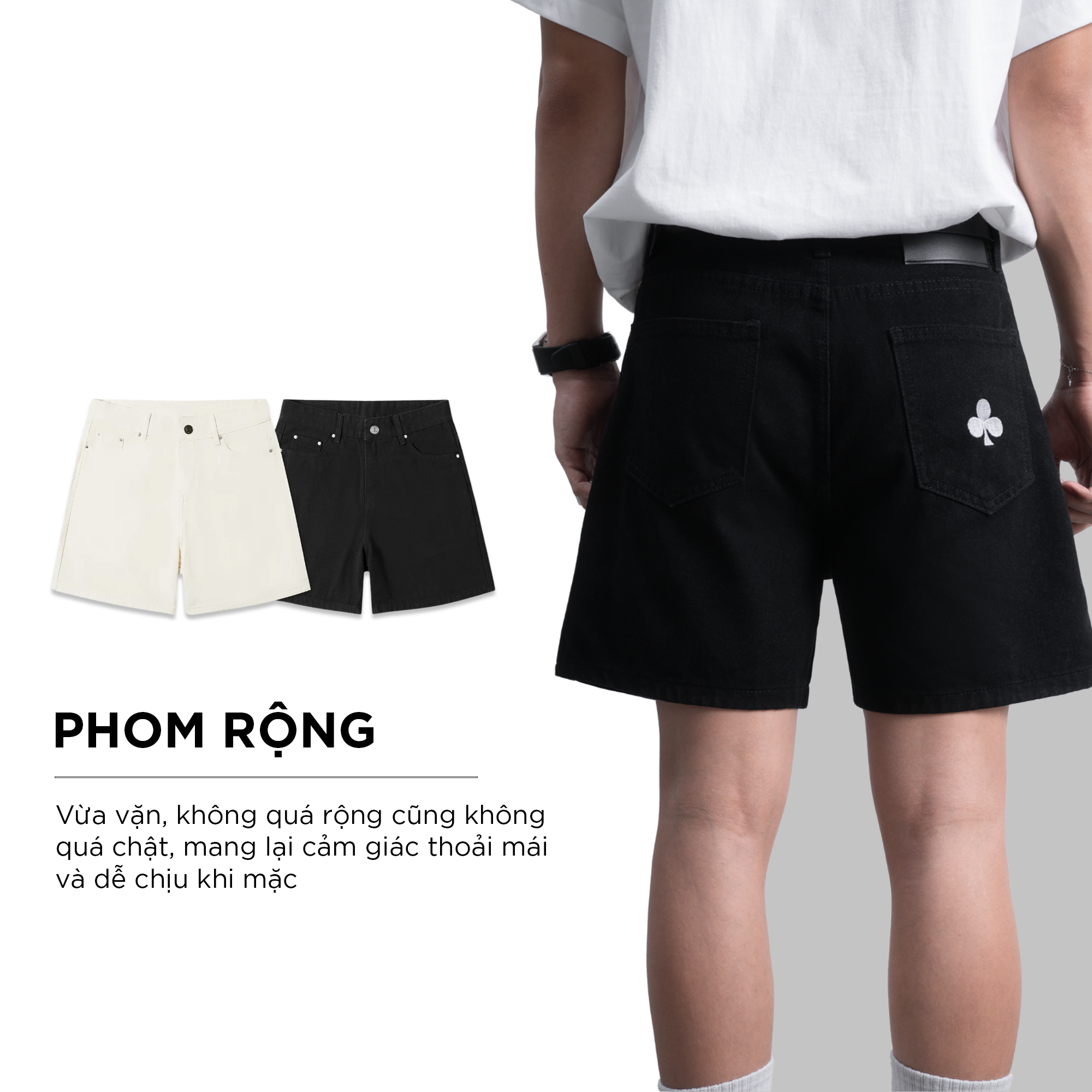 Quần short jean CAPMAN POKER phối đồ