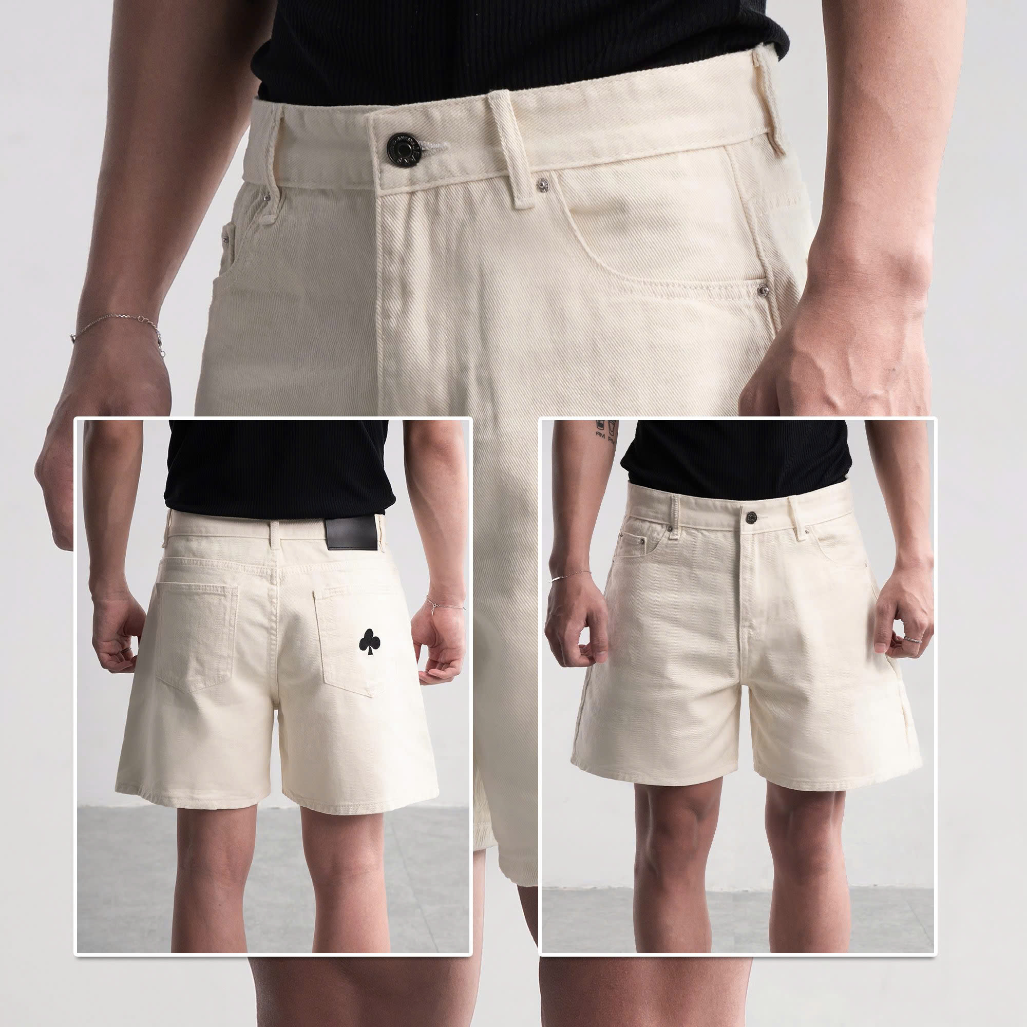 Quần short jean CAPMAN POKER phối đồ