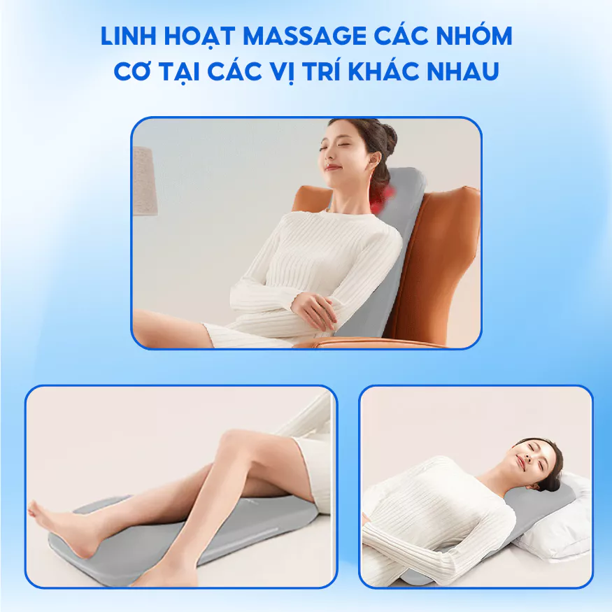 Đệm Massage BUMAS M18 dùng trên ghế sofa