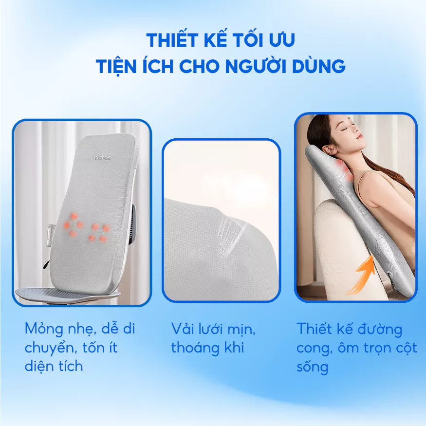 Đệm Massage BUMAS M18 dùng trên ghế ô tô