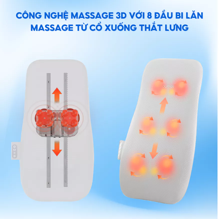 Đệm Massage BUMAS M18 massage cổ vai gáy