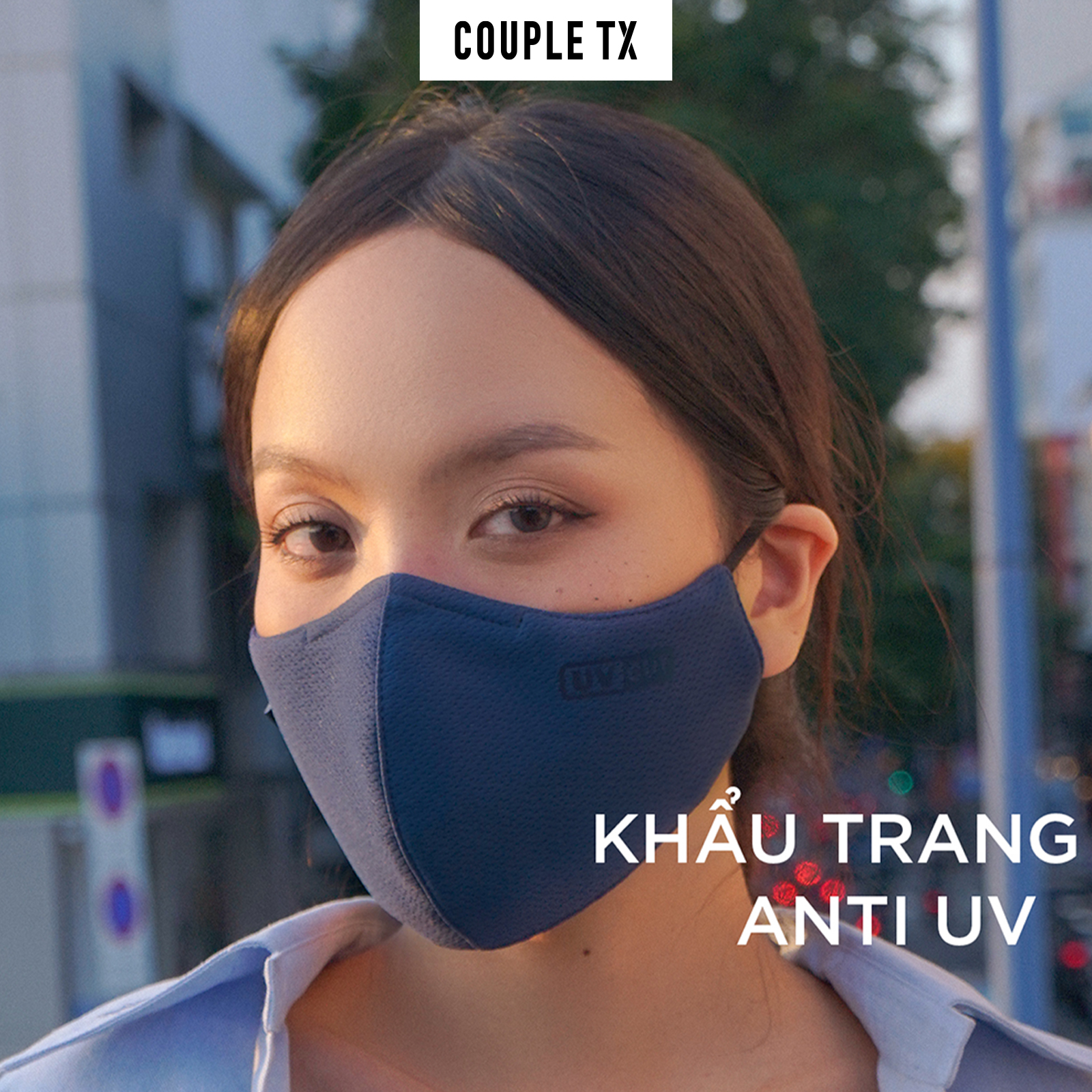 Mô tả Khẩu Trang Chống Nắng UV Couple TX Logo Phản Quang MFA 1006 - 1