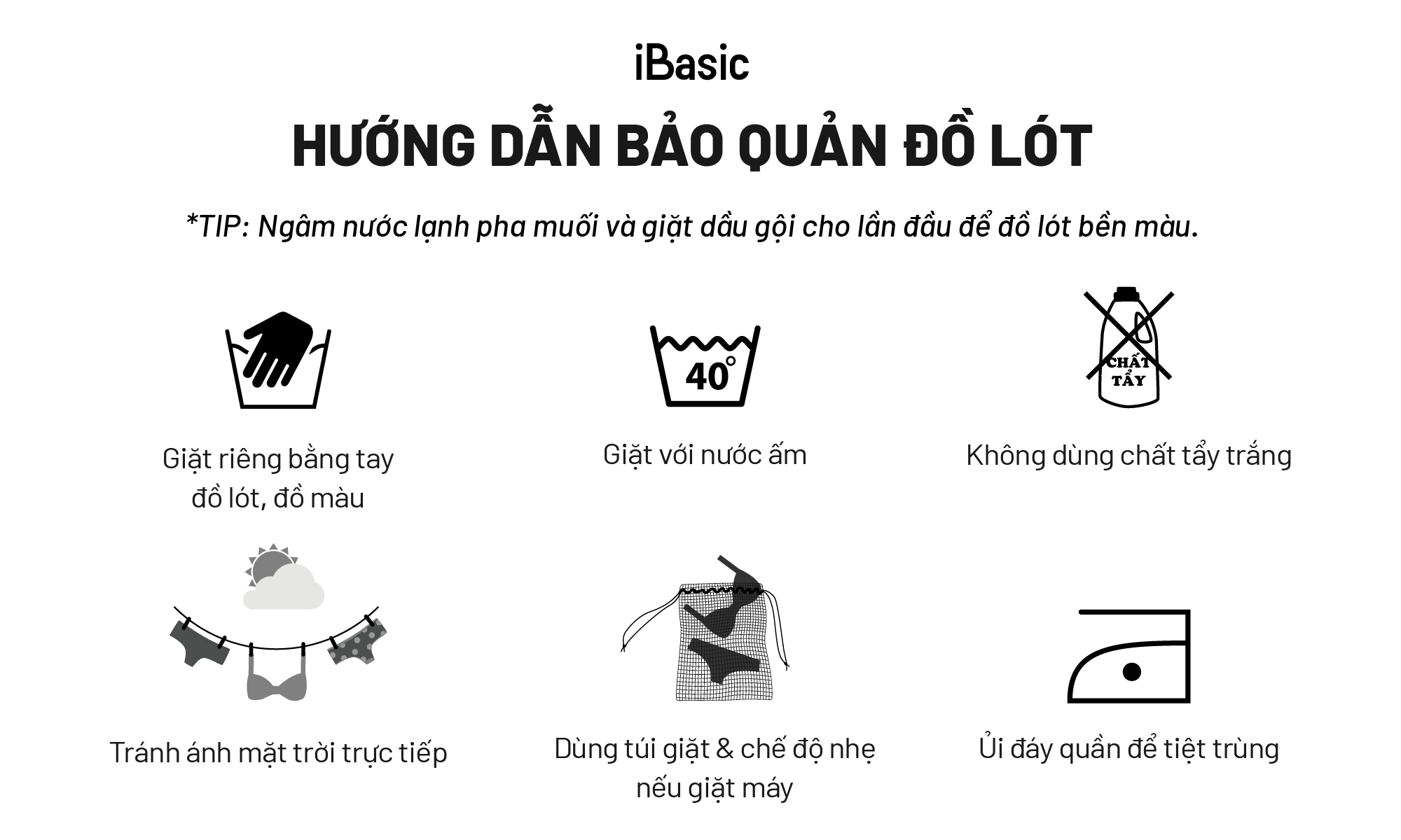 Mô tả Combo 5 Quần lót nữ lưng vừa Hipster màu Macarons iBasic PANW131 - 10