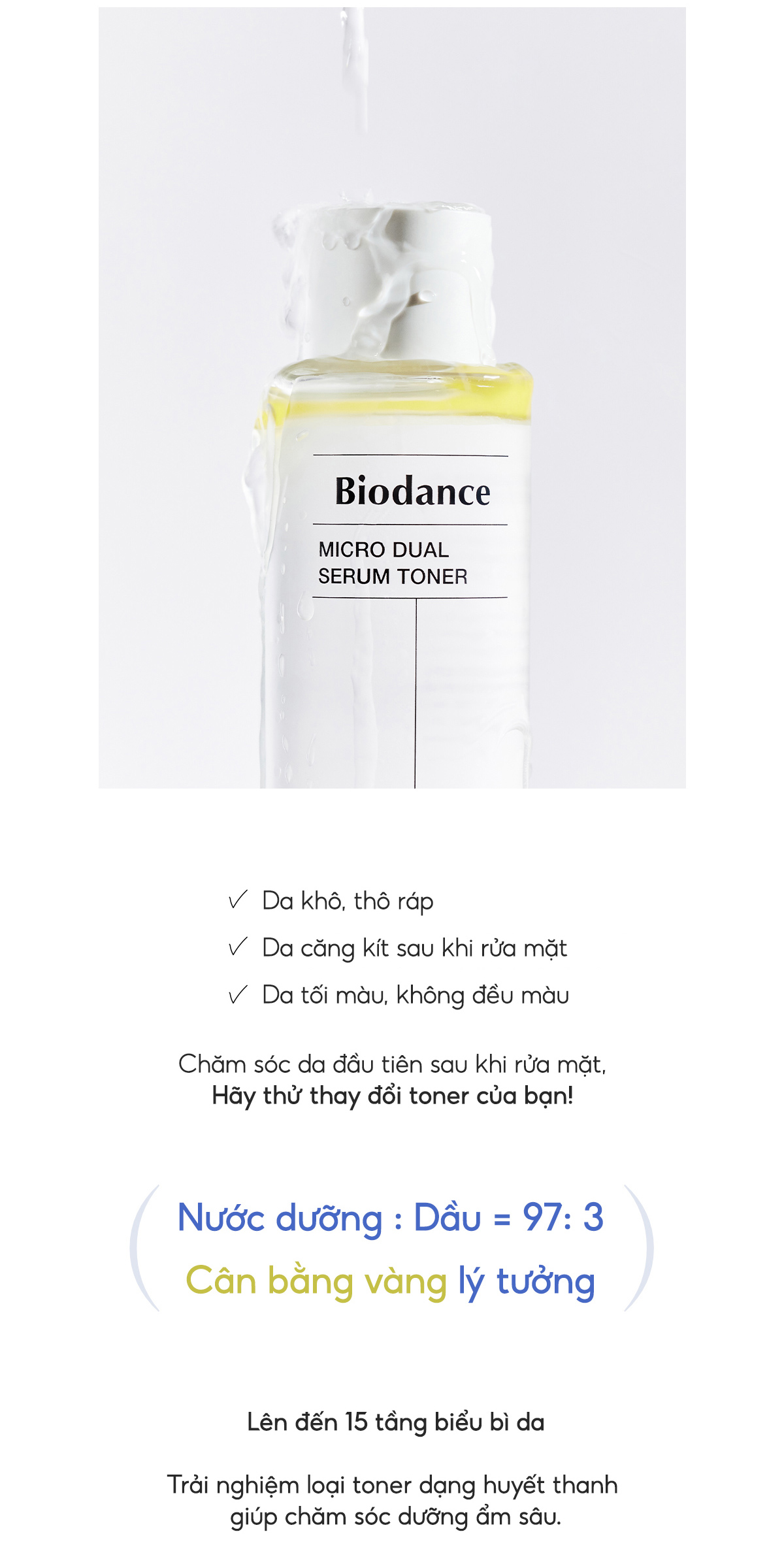 Mô tả BIODANCE Toner Chiết Xuất Dầu Hạt Nho Huyết Thanh Cấp Ẩm Cải Thiện Kết Cấu Da Micro Dual Serum Toner - 2