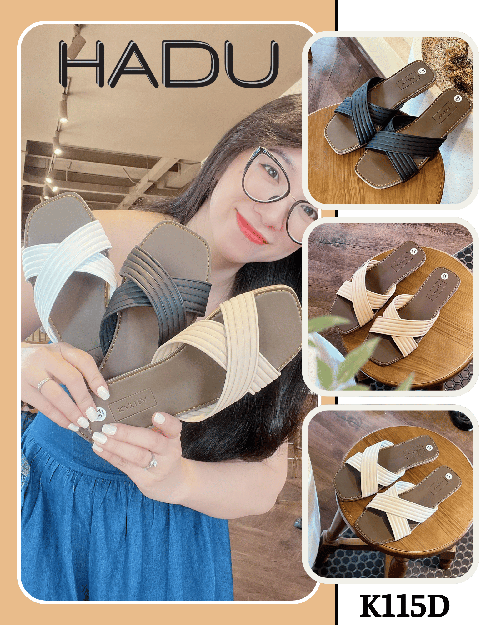 Đế Dép HADU K115D Chống Trơn