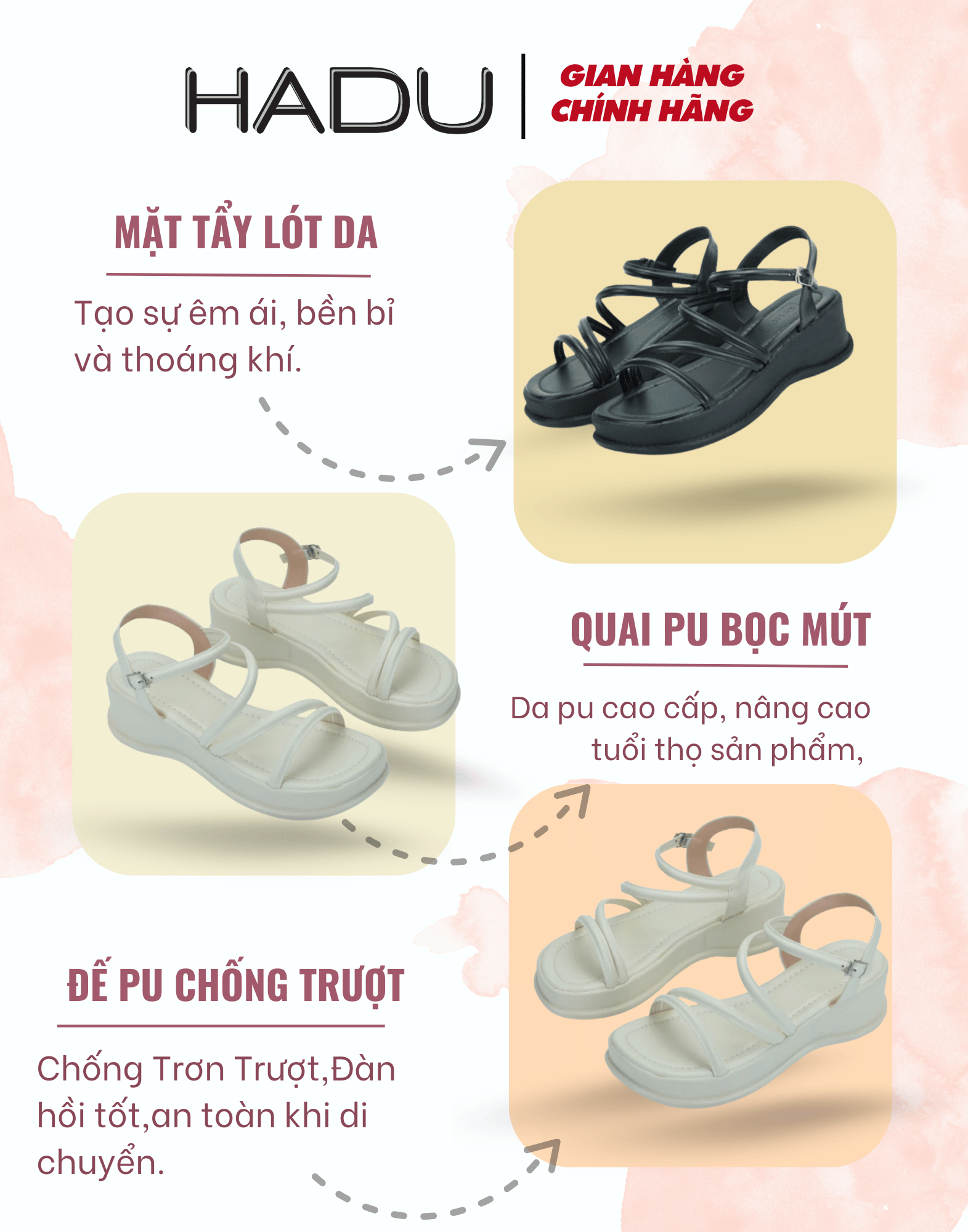 Sandal Quai Chéo Đế Bánh Mì LOUISA KATIFA K513D - Hình 1