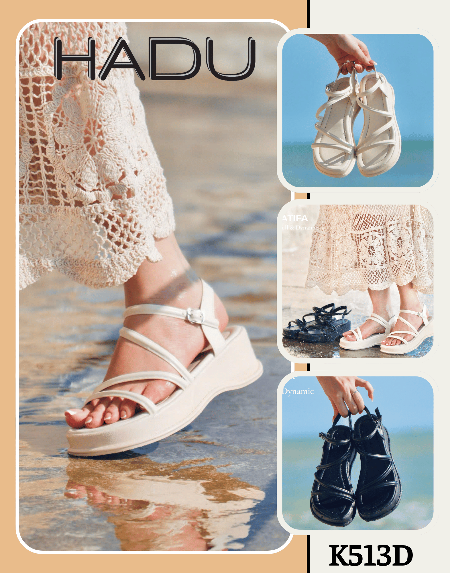 Sandal Quai Chéo Đế Bánh Mì LOUISA KATIFA K513D - Hình 4