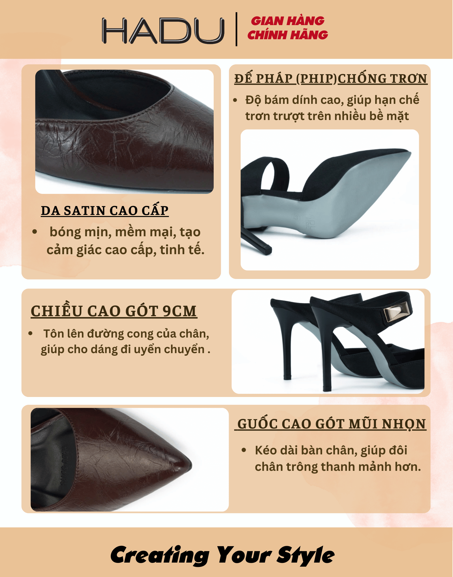 Guốc Sục Cao Gót HADU GD175 - Ảnh 2