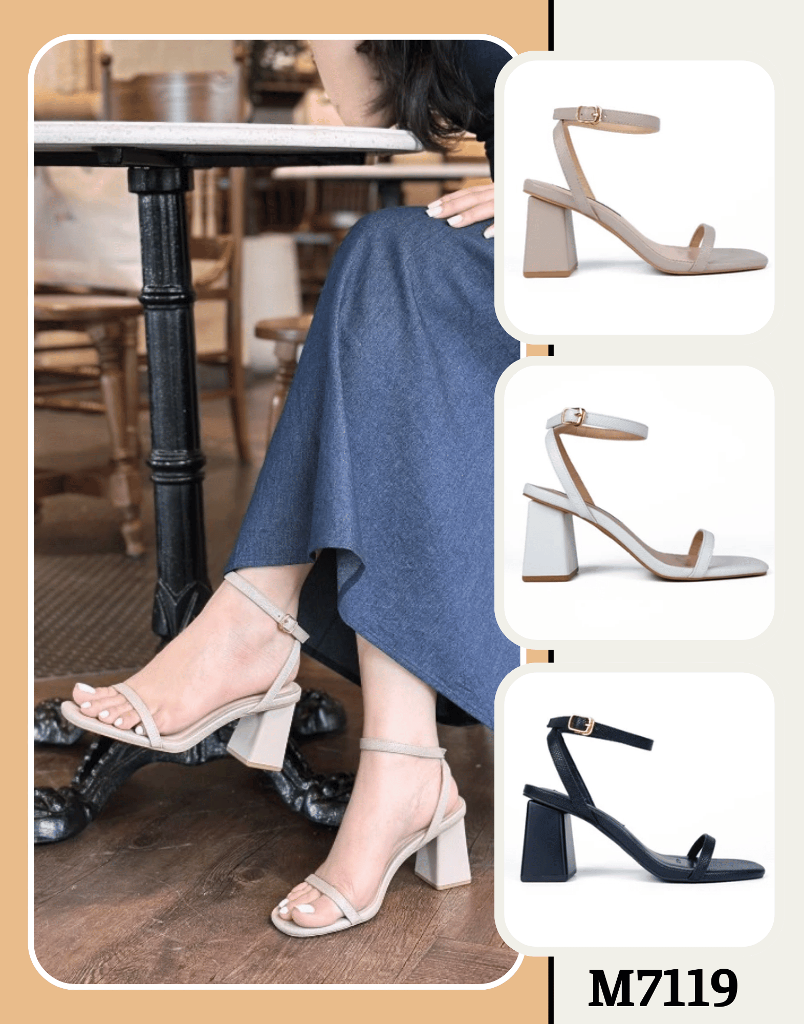 Chi tiết quai ngang dây mảnh HADU M7119