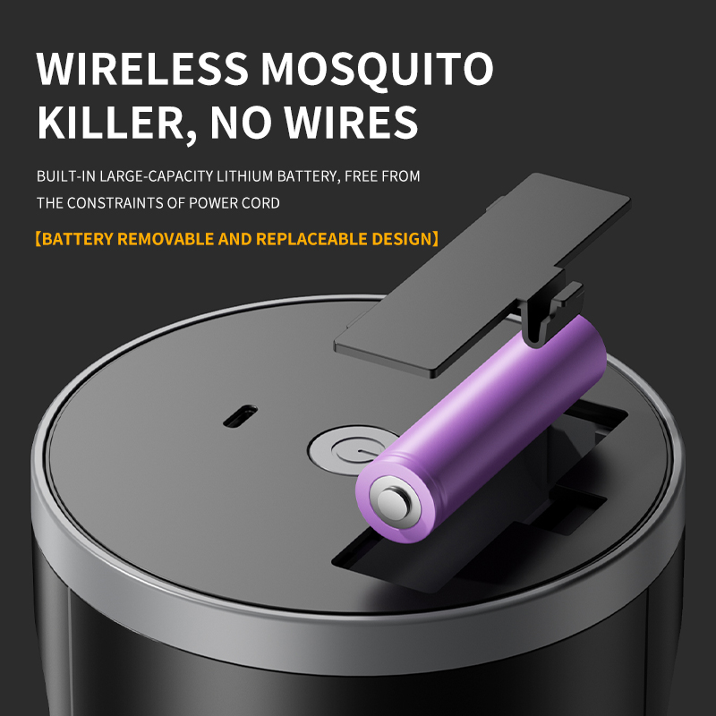 Mô tả Đèn Bắt Muỗi Padabanic Hình Trụ Tròn 2in1 Dùng USB Và Pin Kết Hợp Đèn Ngủ - 1