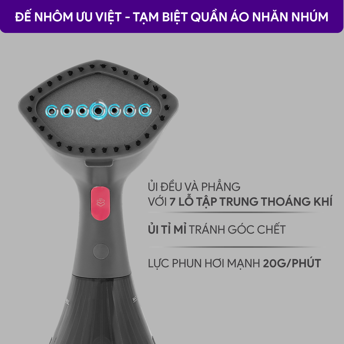 Mô tả Bàn Ủi Hơi Nước Cầm Tay BlueStone GSB-4033 - 1630W - 3